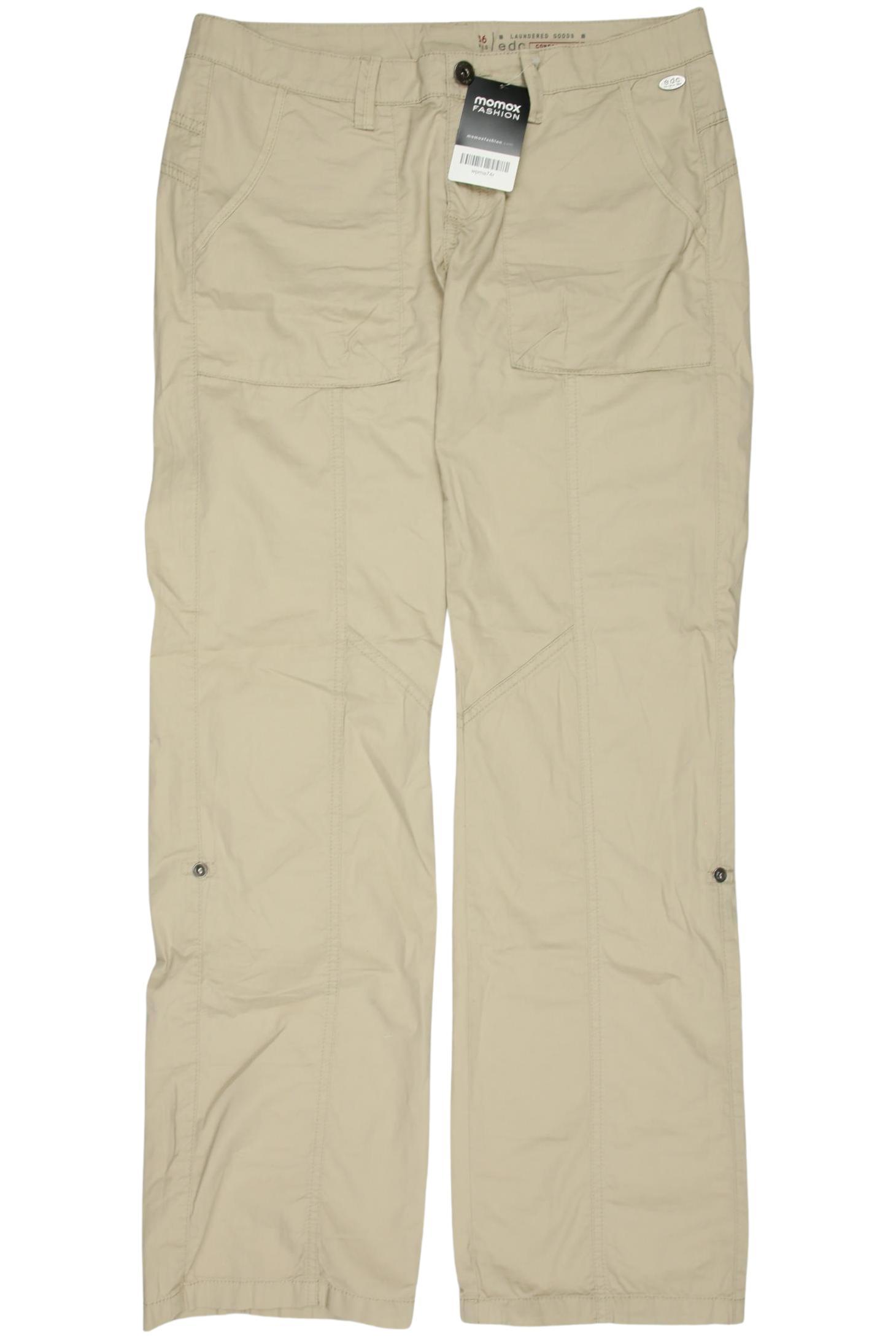 

edc by Esprit Damen Stoffhose, beige, Gr. 36