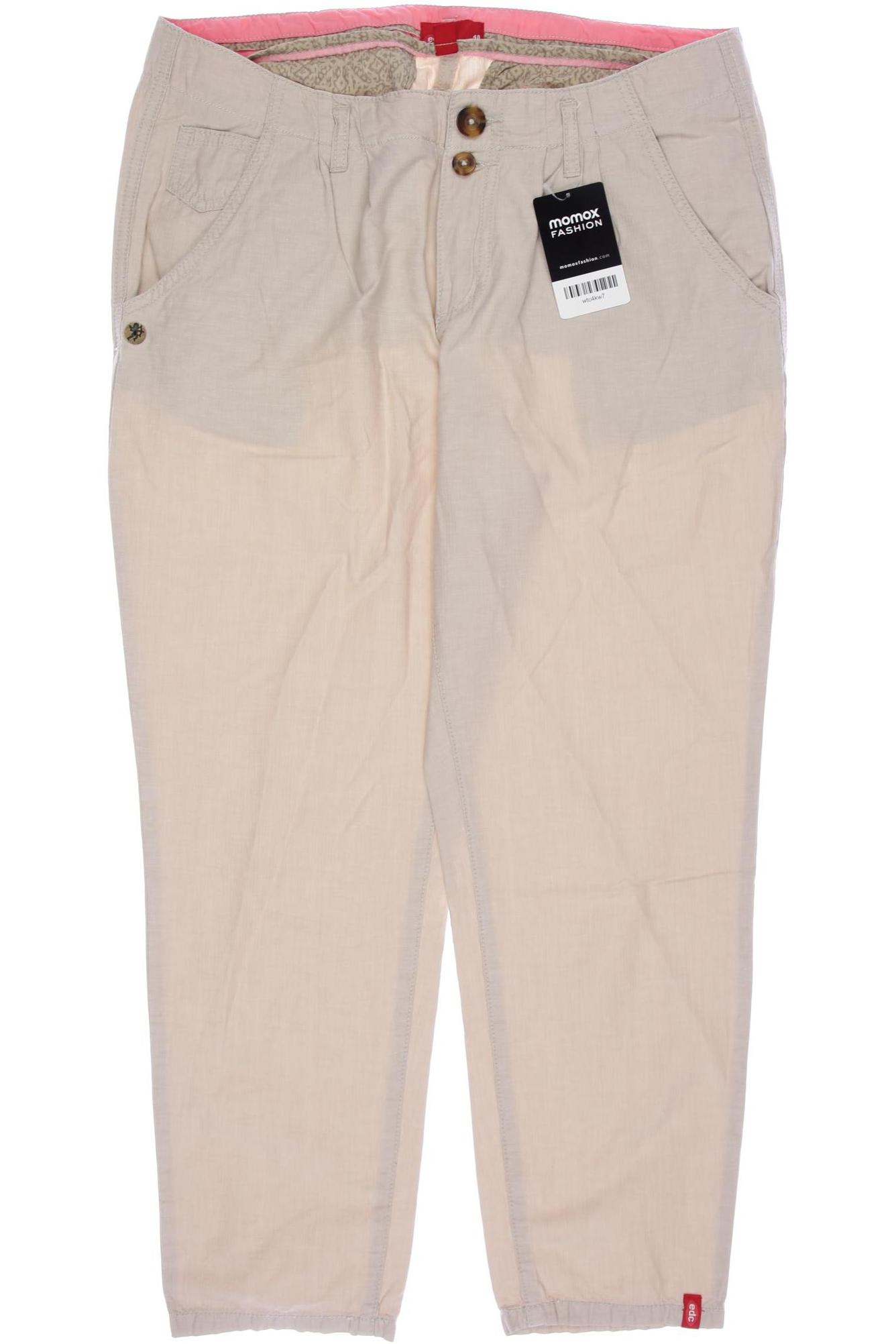 

edc by Esprit Damen Stoffhose, beige, Gr. 40