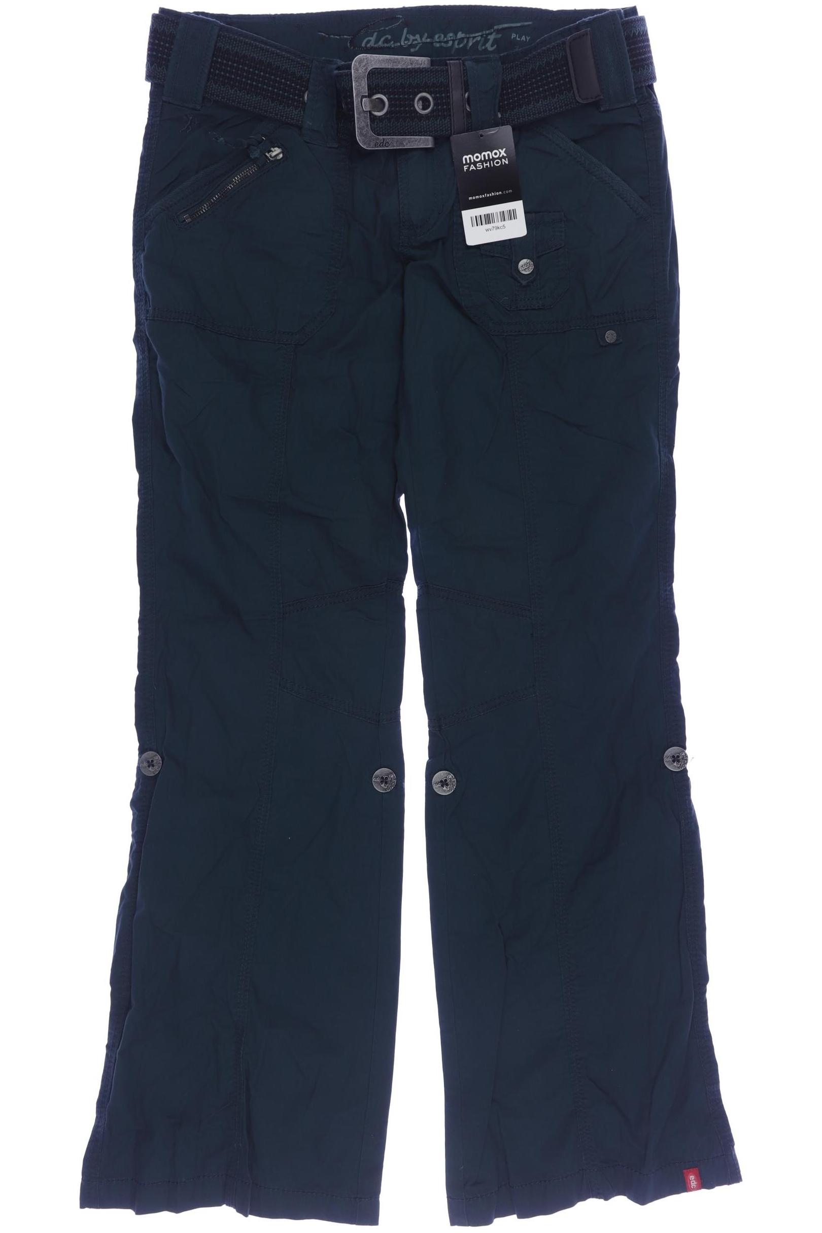 

edc by Esprit Damen Stoffhose, grün, Gr. 38