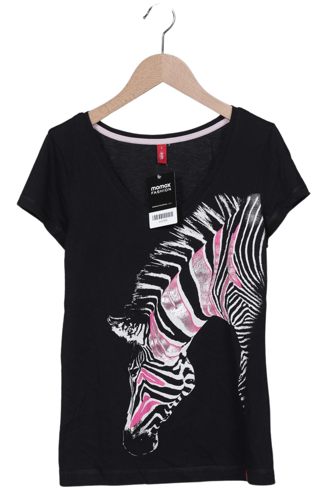 

edc by Esprit Damen T-Shirt, schwarz, Gr. 36