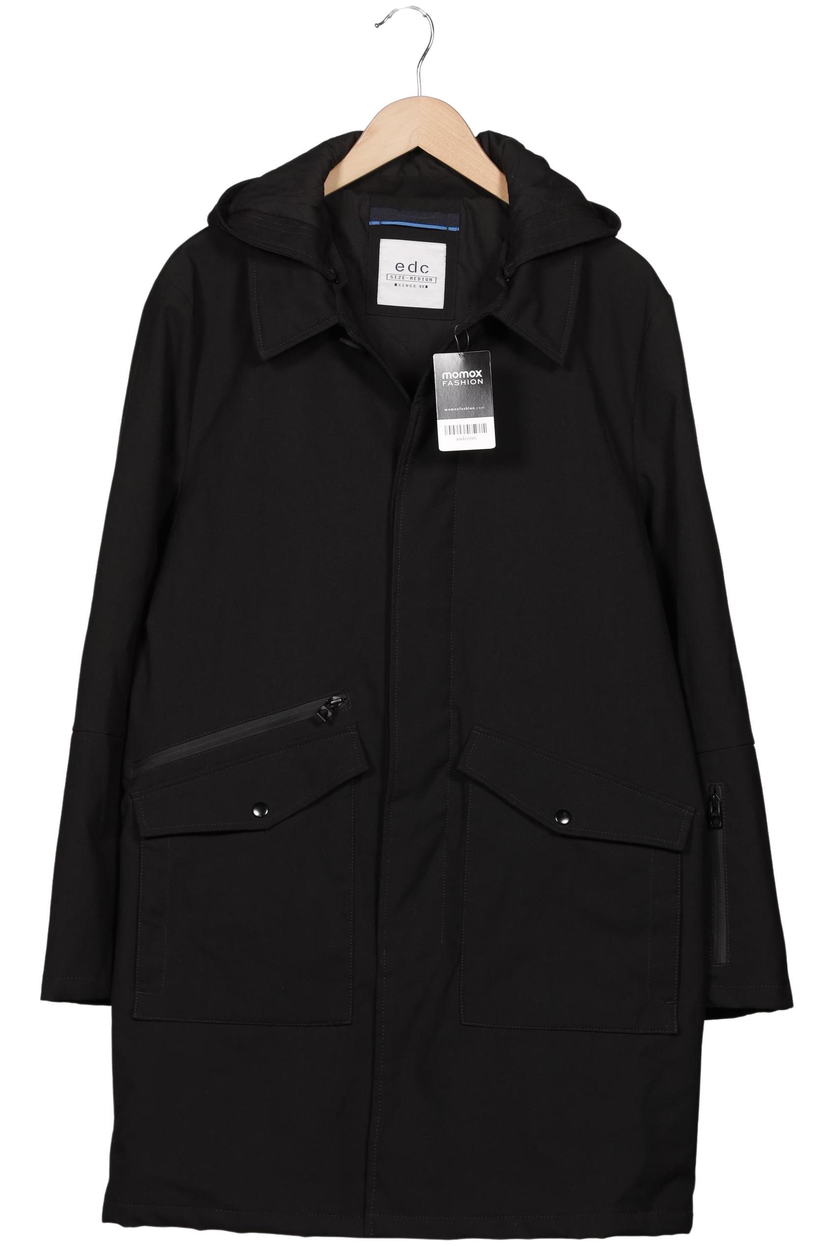 

edc by Esprit Herren Mantel, schwarz, Gr. 48