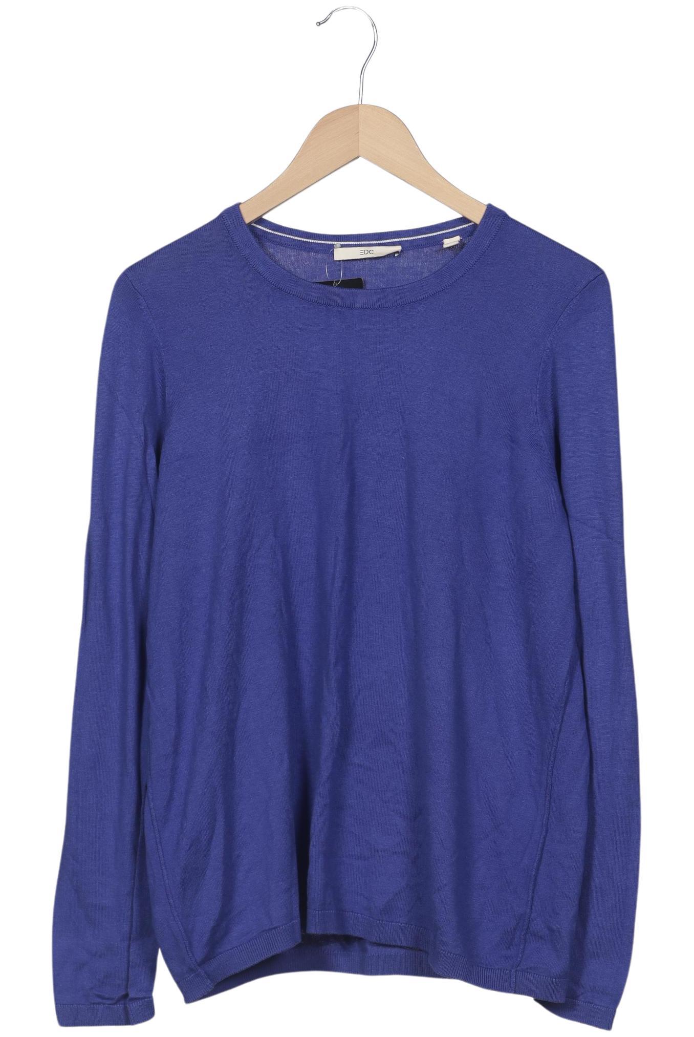 

edc by Esprit Damen Pullover, blau, Gr. 46