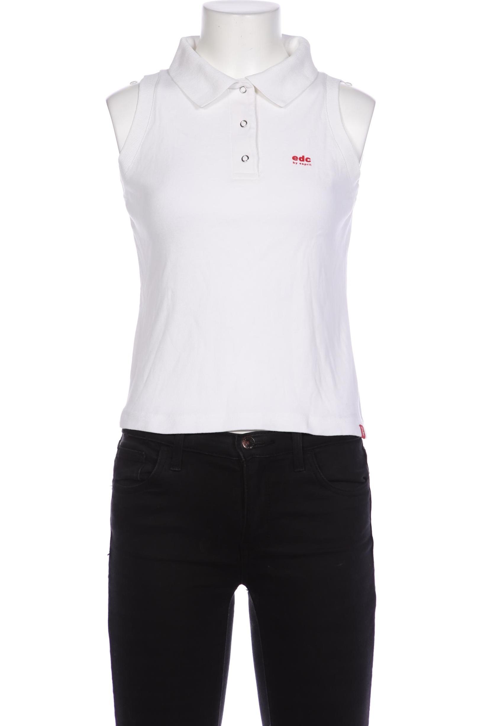 

edc by Esprit Damen Poloshirt, weiß, Gr. 36