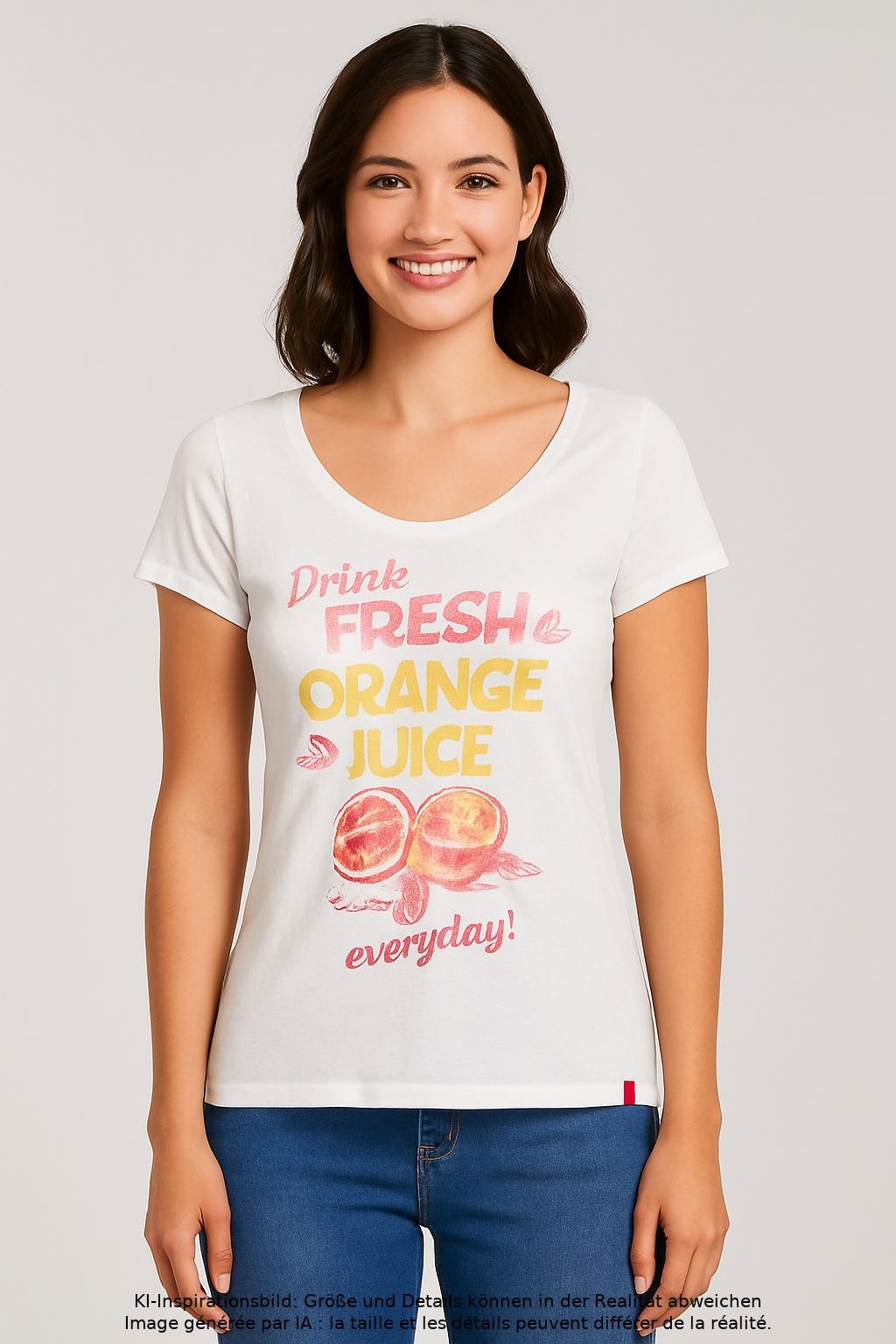 

edc by Esprit Damen T-Shirt, weiß, Gr. 42