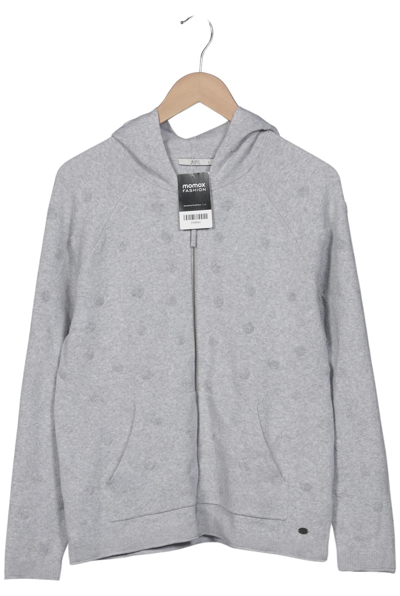 

edc by Esprit Damen Kapuzenpullover, grau, Gr. 42