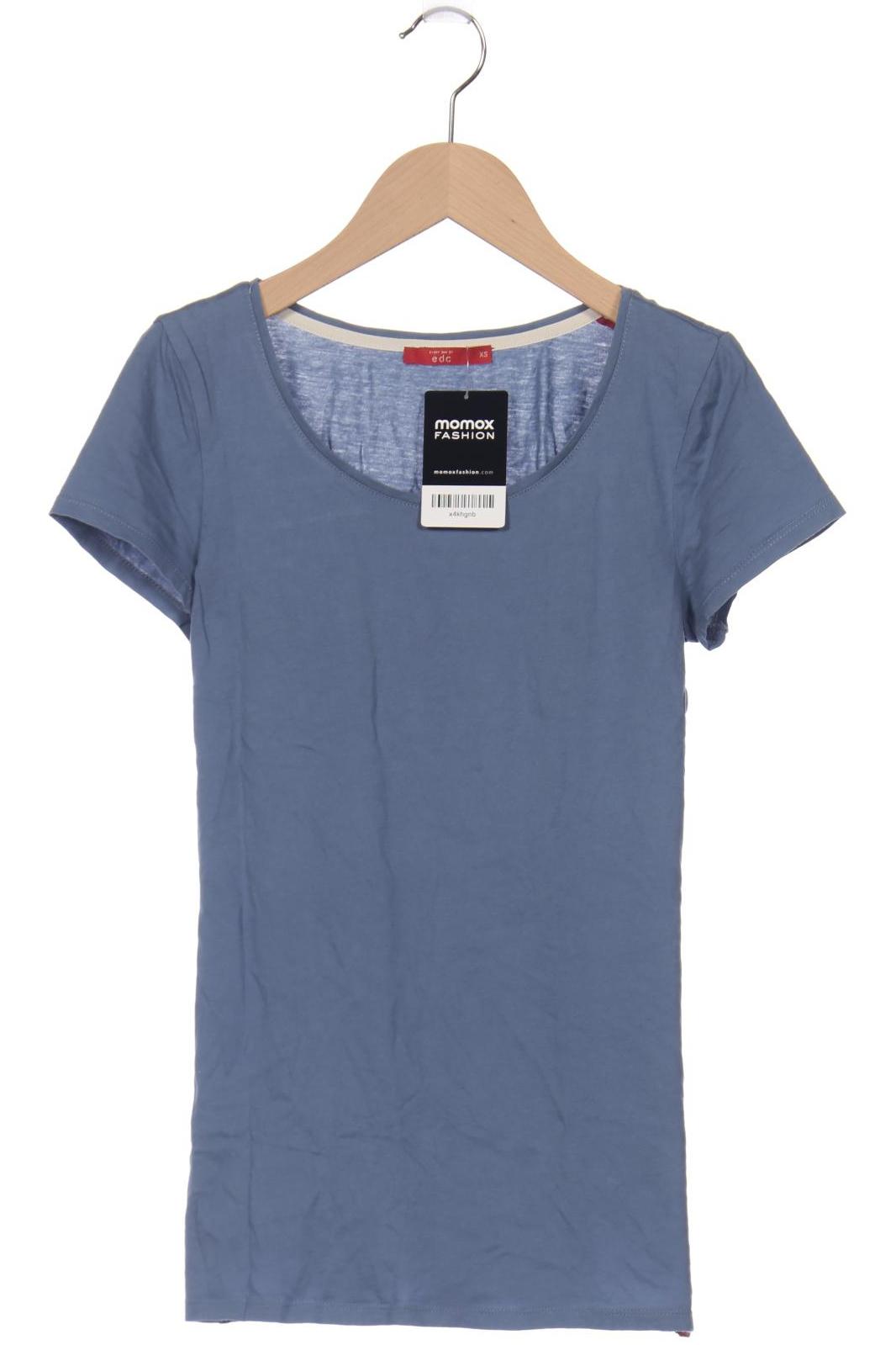 

edc by Esprit Damen T-Shirt, blau, Gr. 34