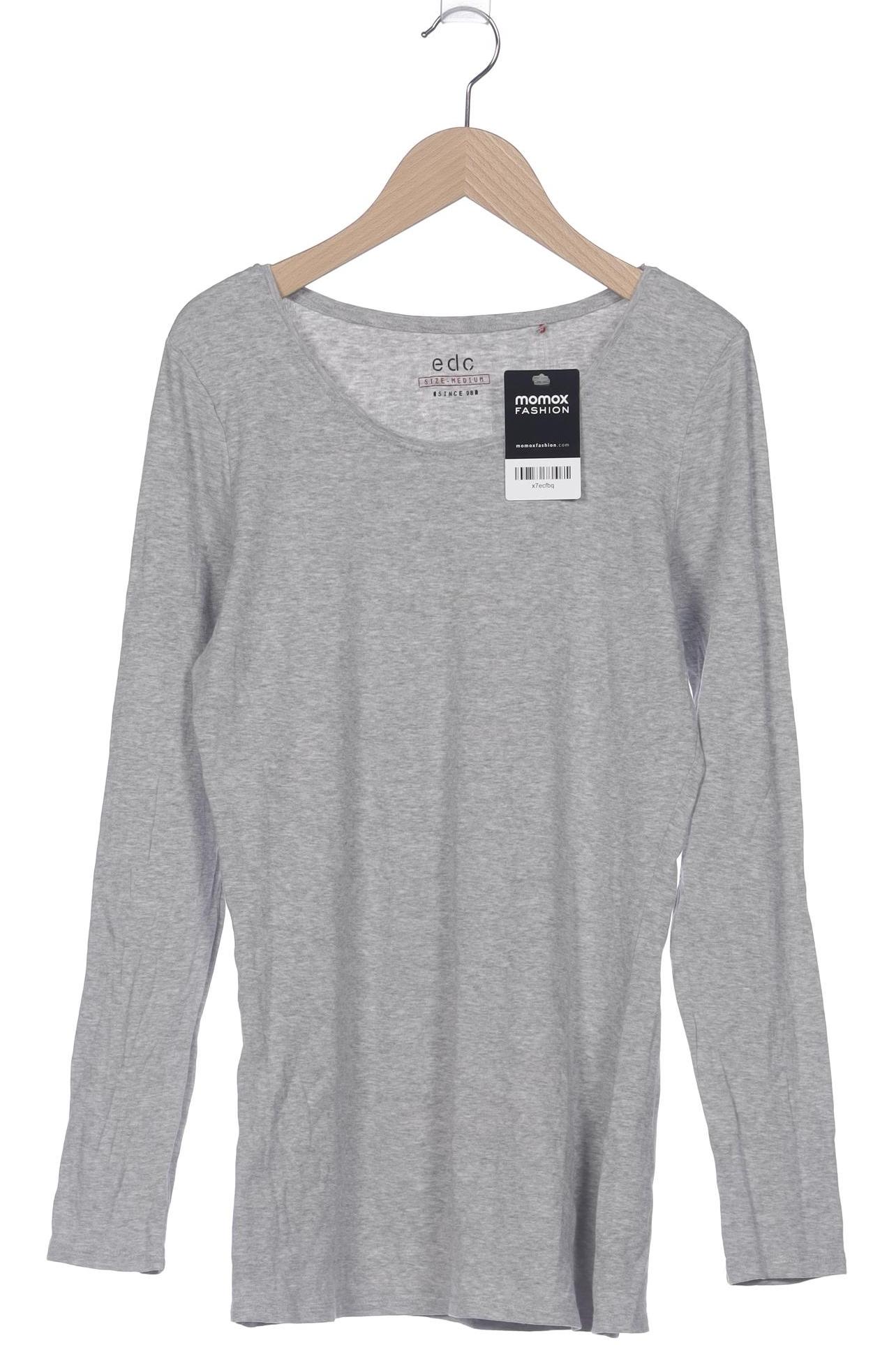 

edc by Esprit Damen Langarmshirt, grau, Gr. 38