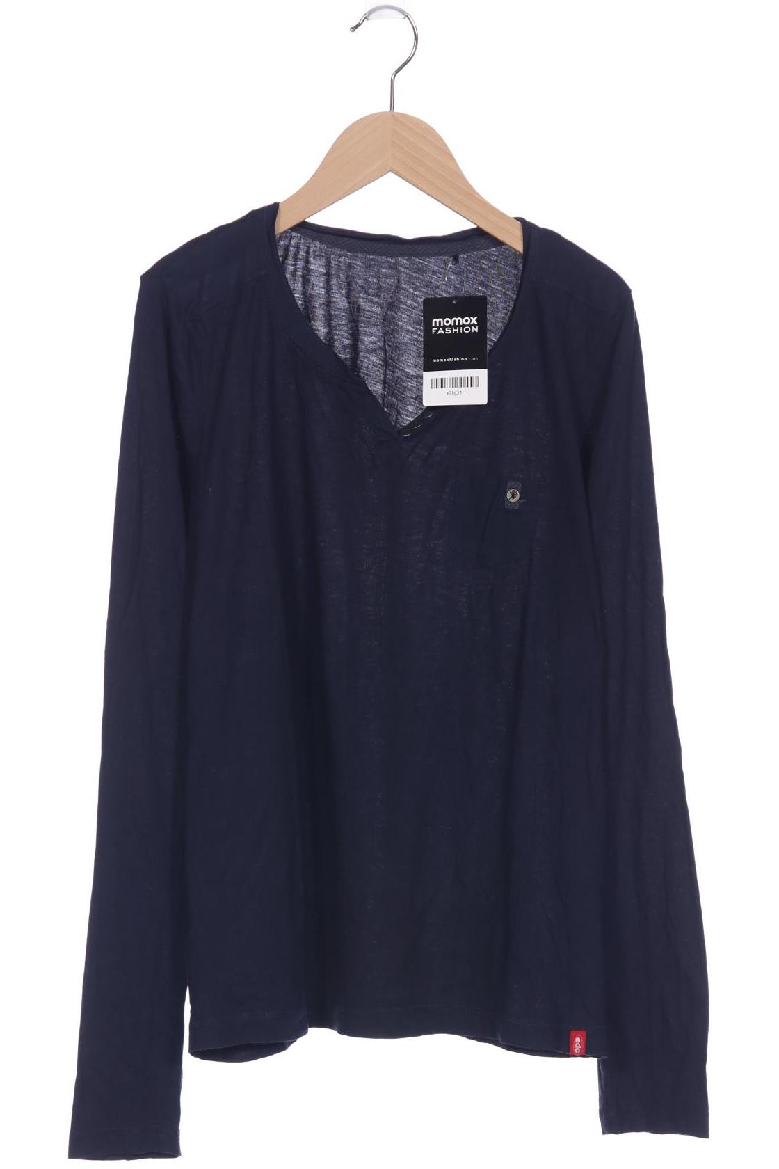 

edc by Esprit Damen Langarmshirt, marineblau, Gr. 38