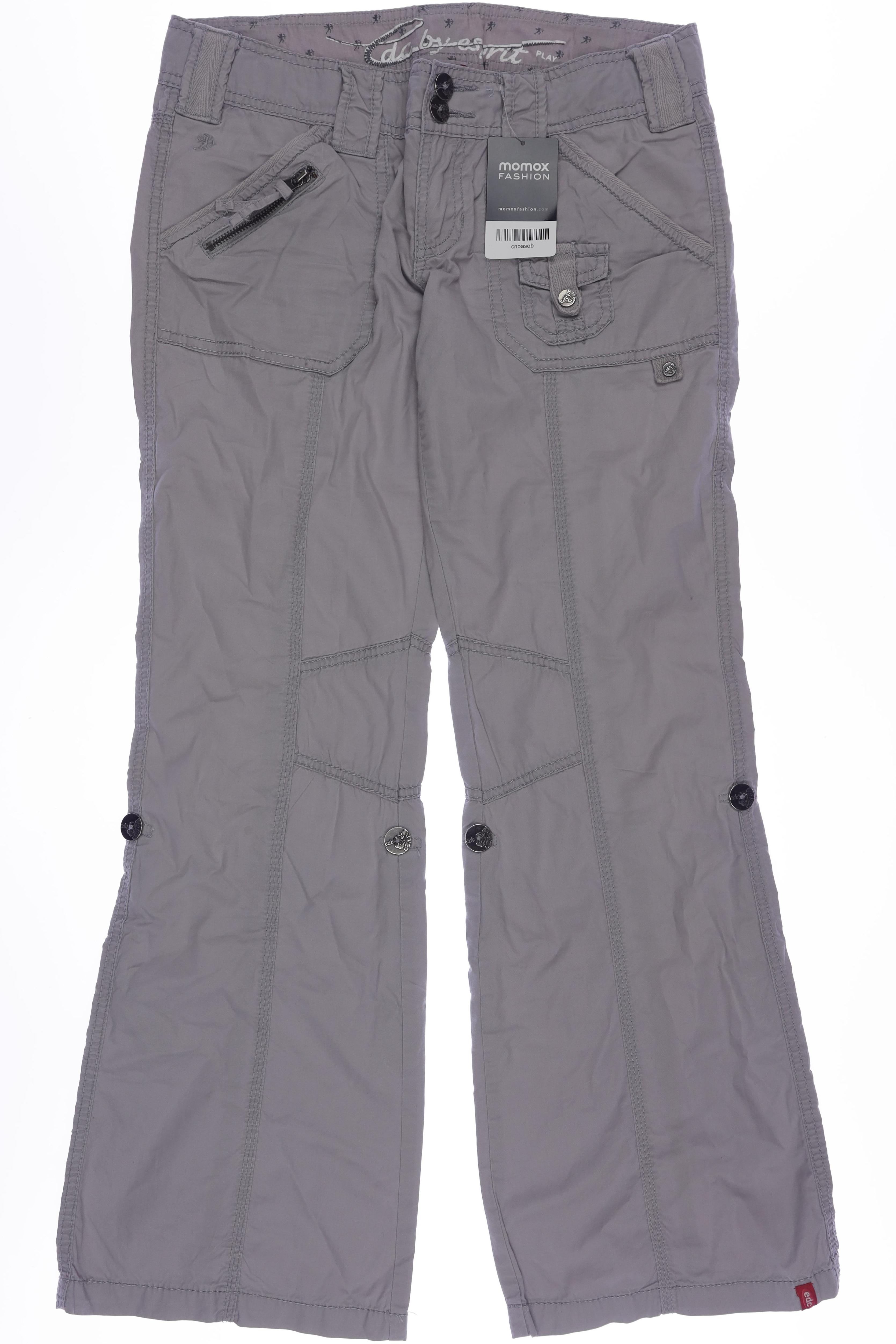 

edc by Esprit Damen Stoffhose, grau, Gr. 34