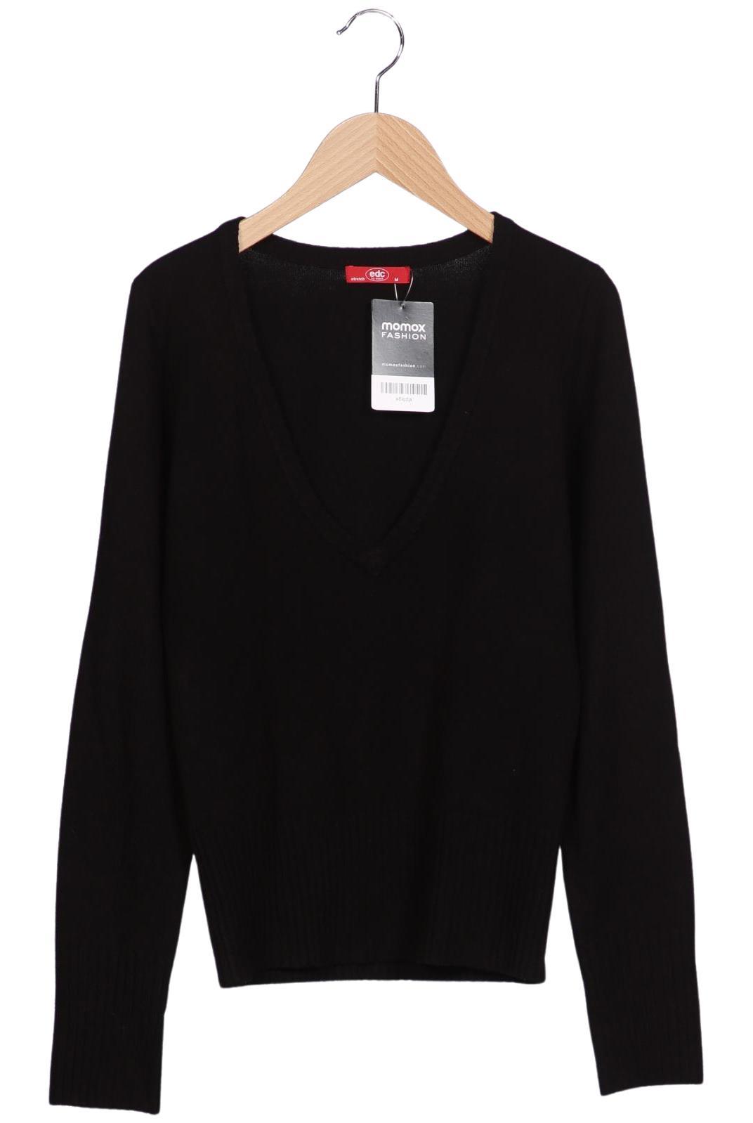 

edc by Esprit Damen Pullover, schwarz, Gr. 38