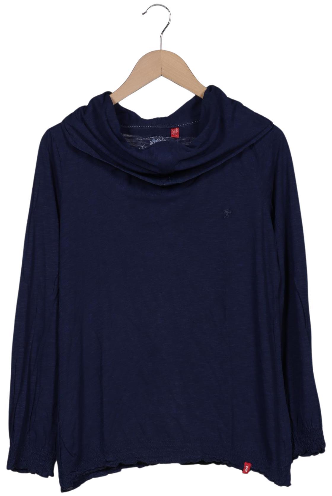 

edc by Esprit Damen Langarmshirt, marineblau, Gr. 42