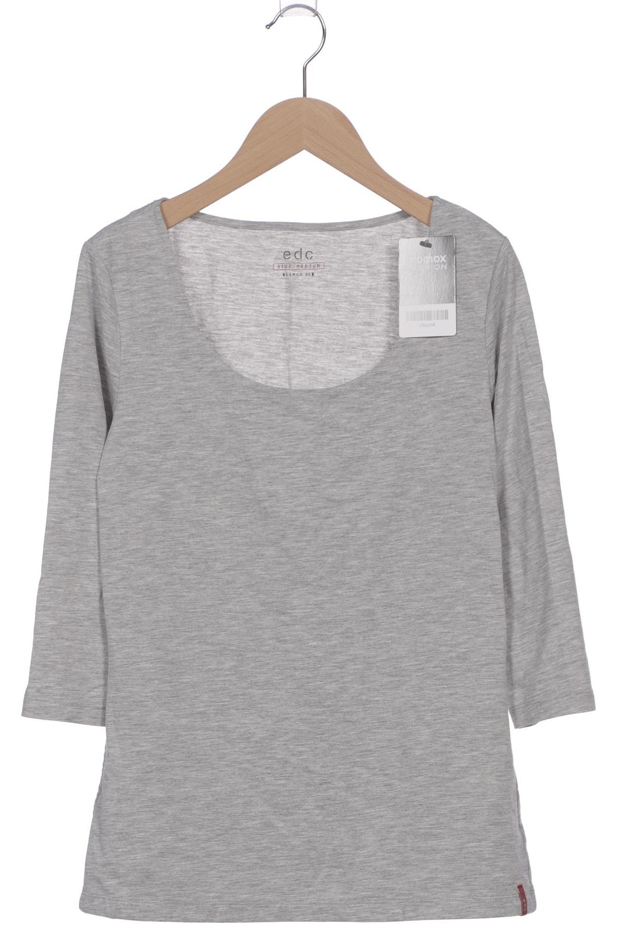 

edc by Esprit Damen Langarmshirt, grau, Gr. 38