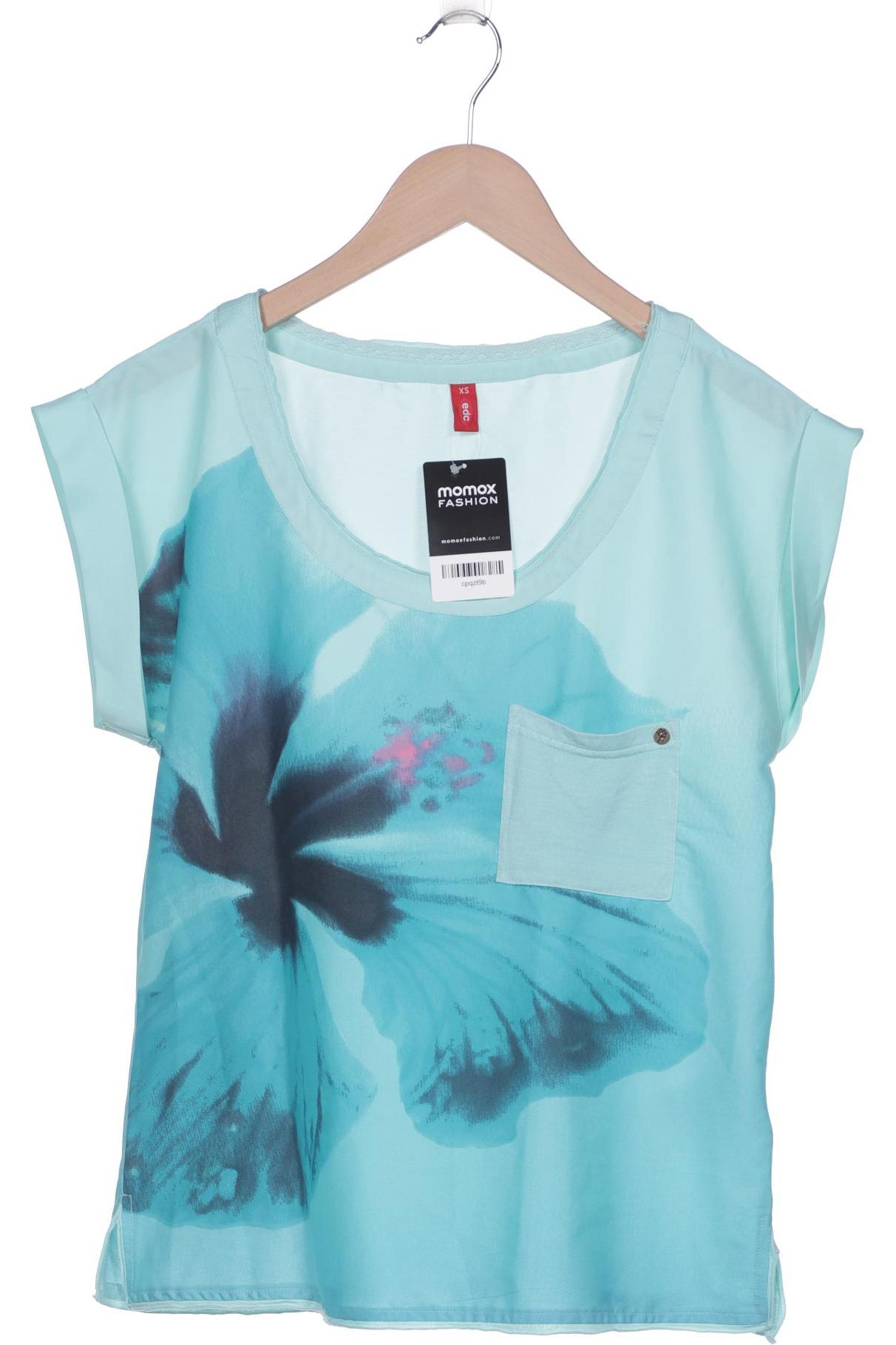 

edc by Esprit Damen T-Shirt, blau, Gr. 34