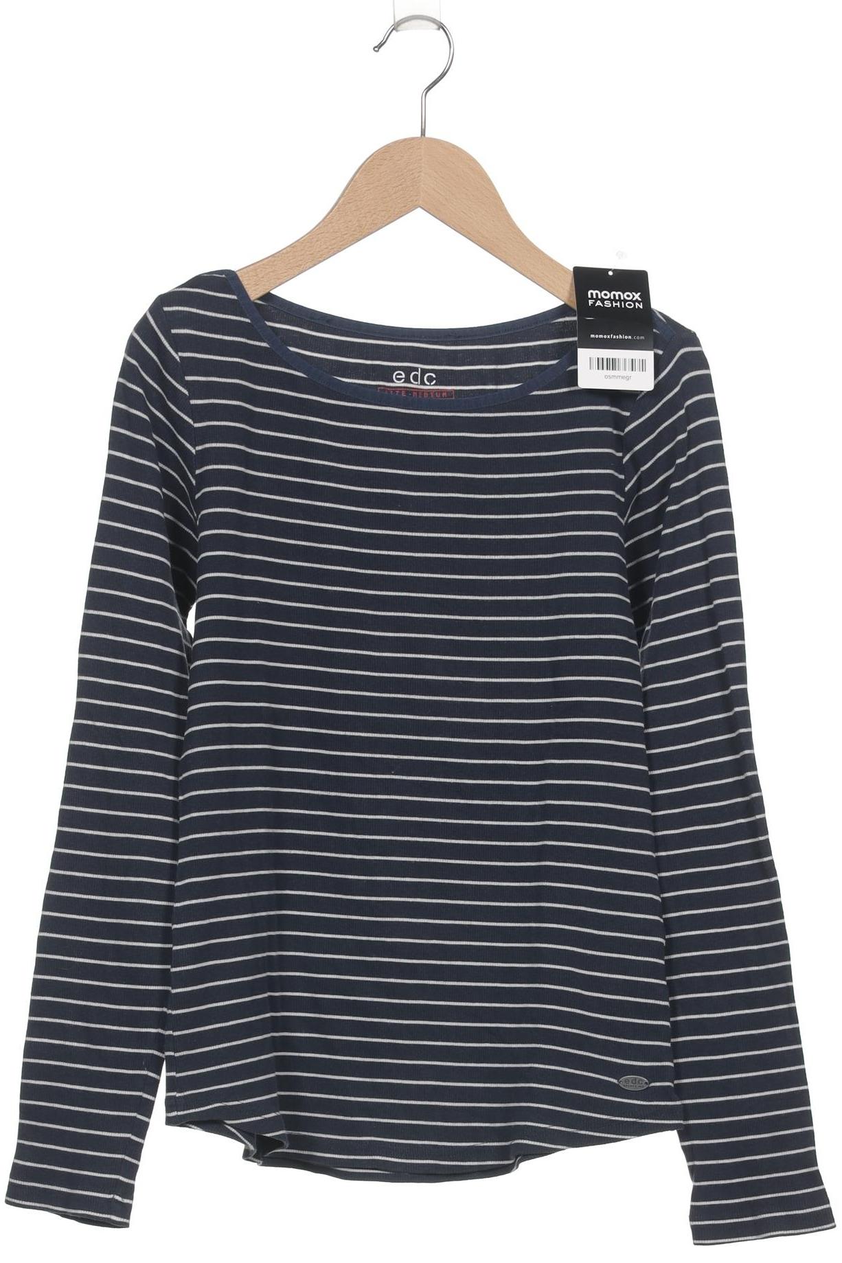 

edc by Esprit Damen Langarmshirt, marineblau, Gr. 38