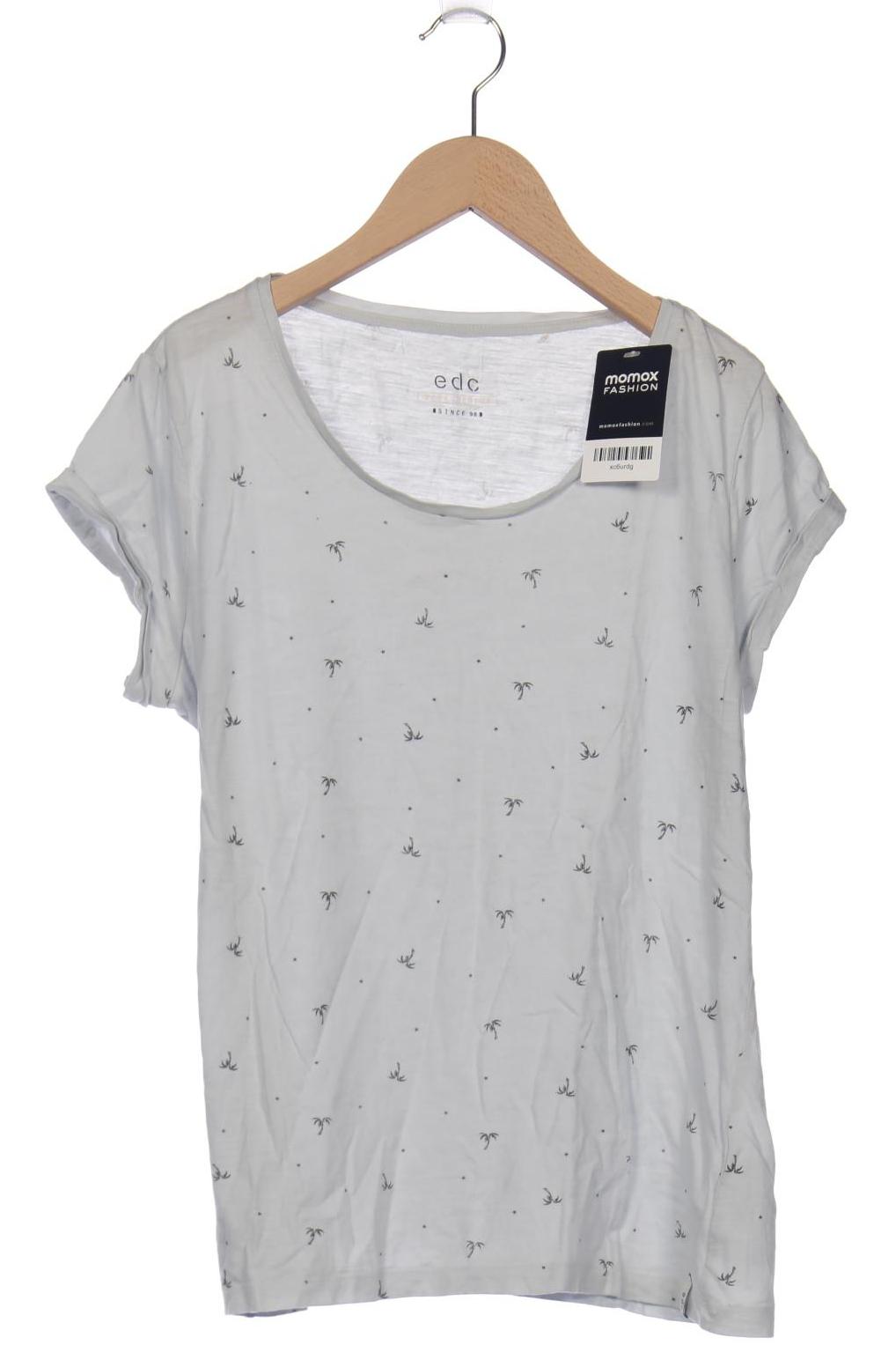 

edc by Esprit Damen T-Shirt, grau, Gr. 38