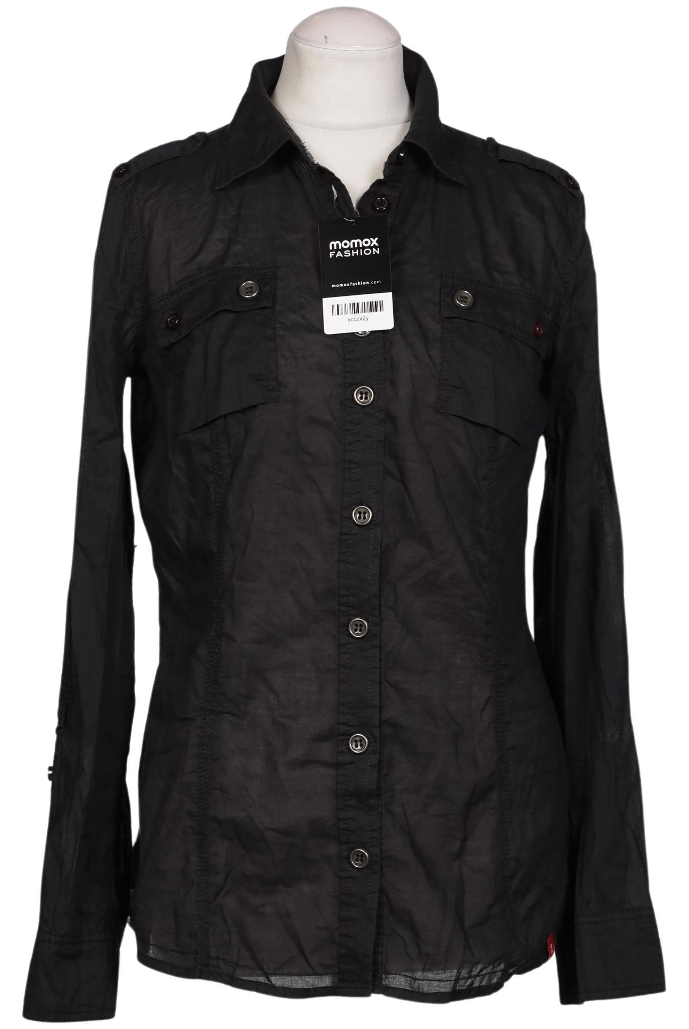 

edc by Esprit Damen Bluse, schwarz, Gr. 38