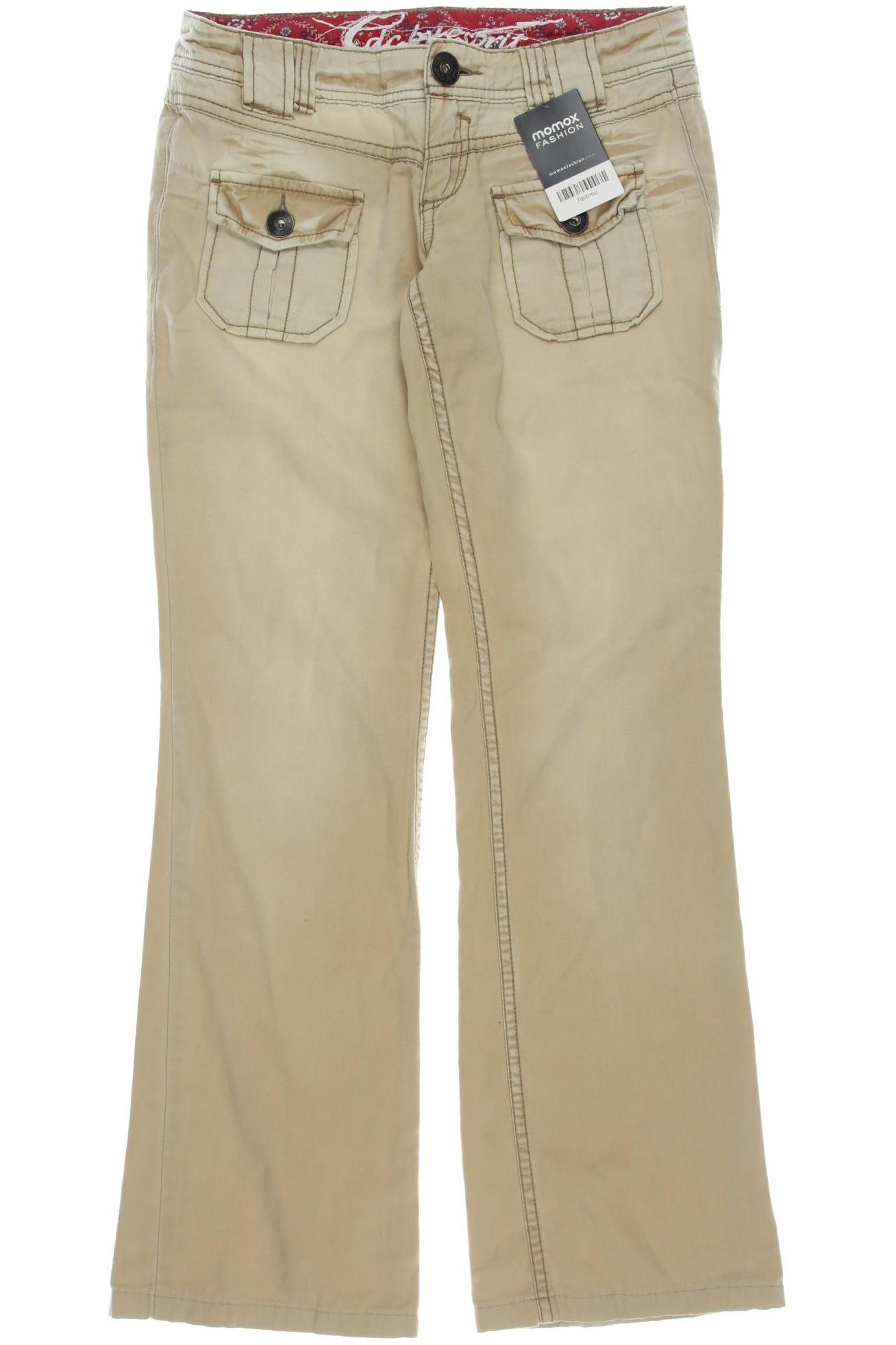 

edc by Esprit Damen Stoffhose, beige, Gr. 36