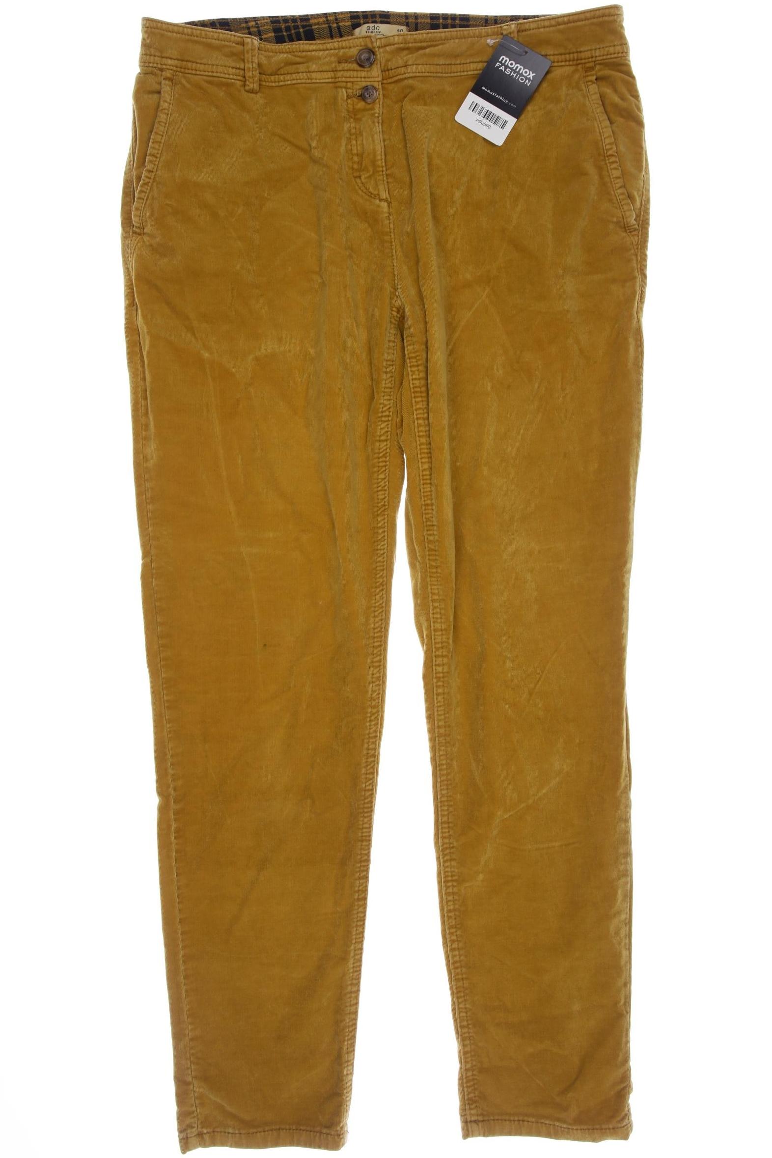 

edc by Esprit Damen Stoffhose, gelb, Gr. 40