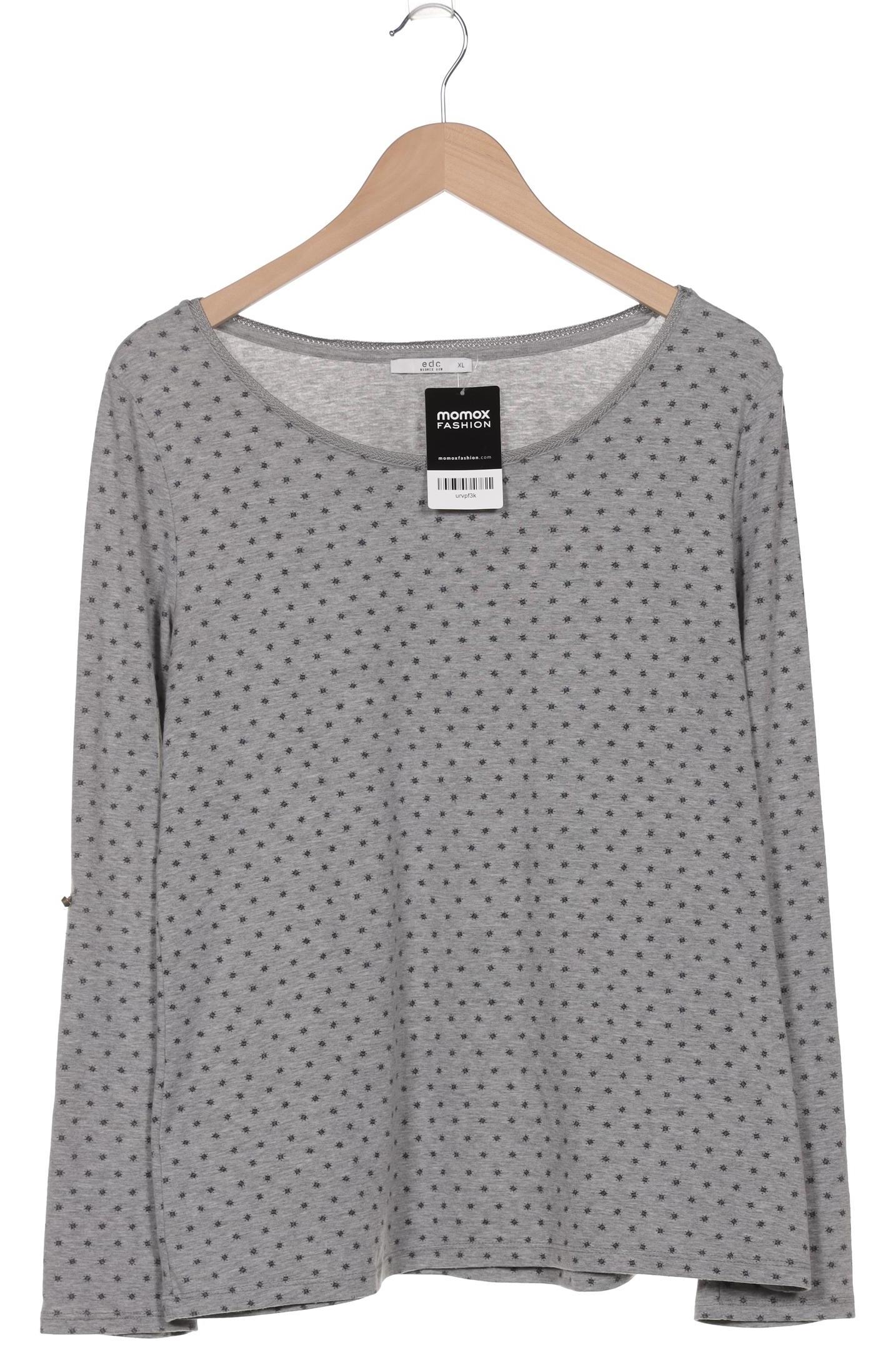 

edc by Esprit Damen Langarmshirt, grau, Gr. 44