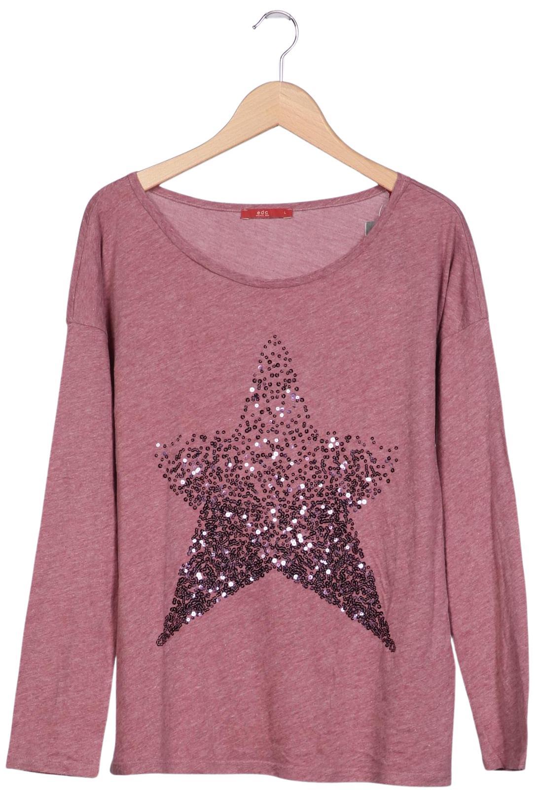 

edc by Esprit Damen Langarmshirt, pink, Gr. 42