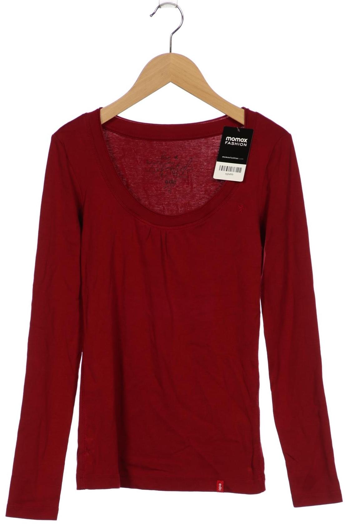

edc by Esprit Damen Langarmshirt, bordeaux, Gr. 36