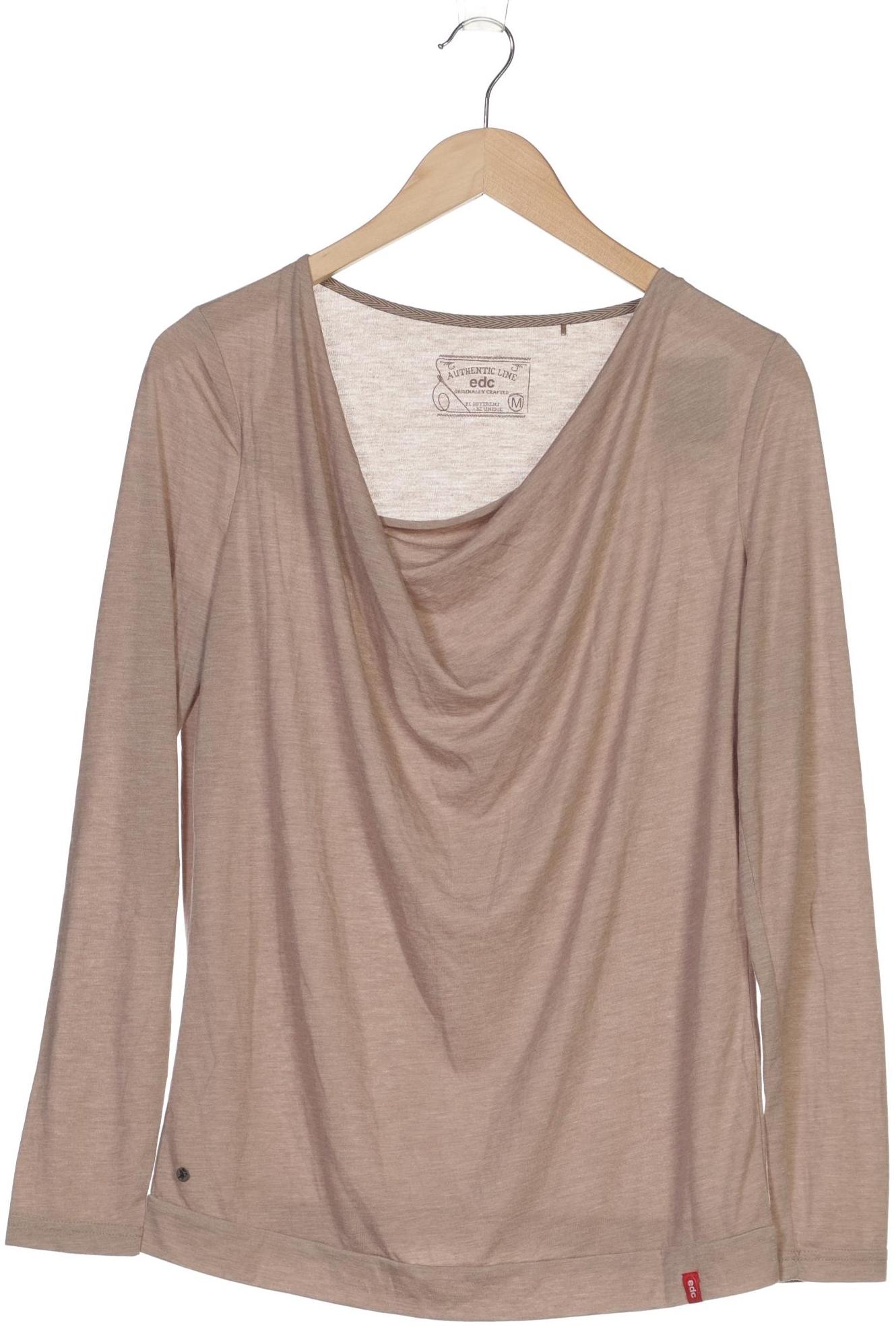 

edc by Esprit Damen Langarmshirt, beige, Gr. 38