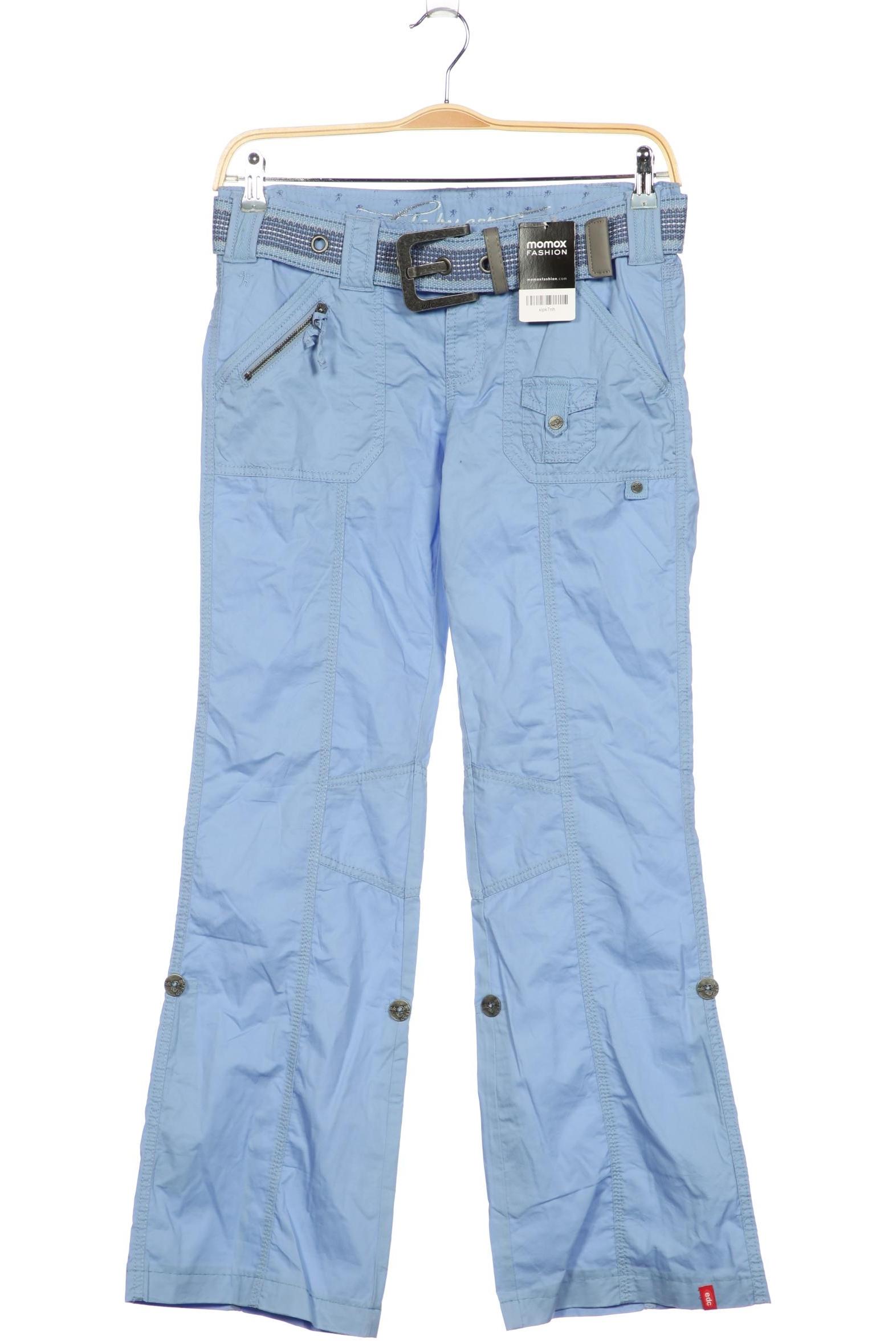 

edc by Esprit Damen Stoffhose, blau, Gr. 36