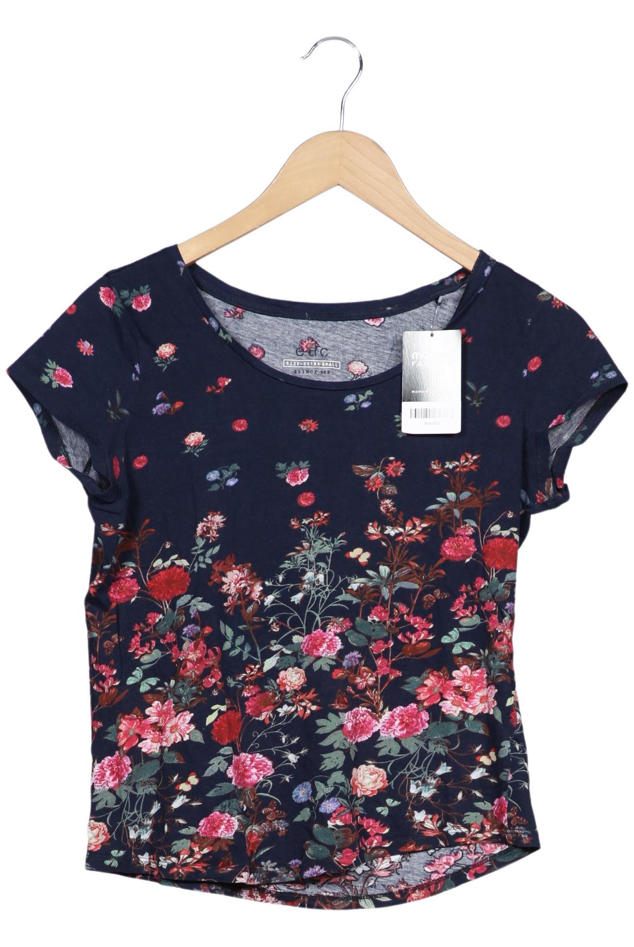 

edc by Esprit Damen T-Shirt, marineblau, Gr. 34