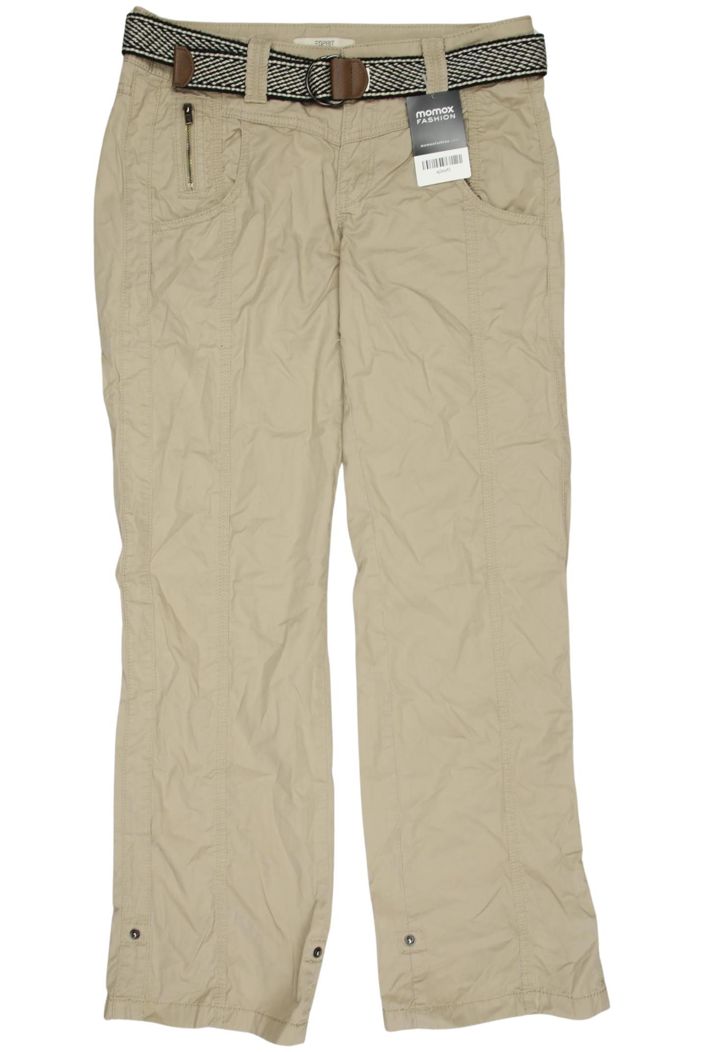 

edc by Esprit Damen Stoffhose, beige, Gr. 34