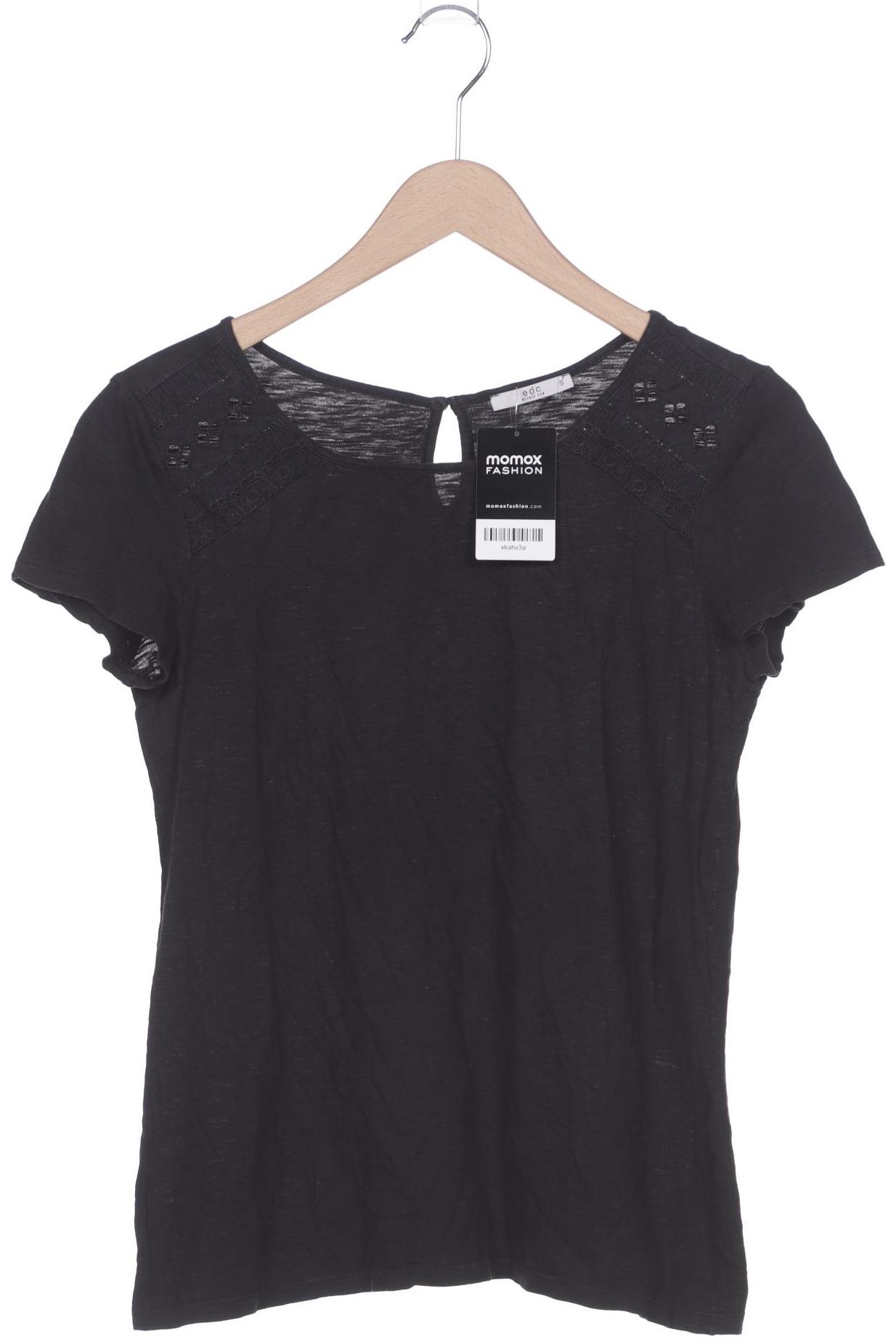 

edc by Esprit Damen T-Shirt, schwarz, Gr. 36
