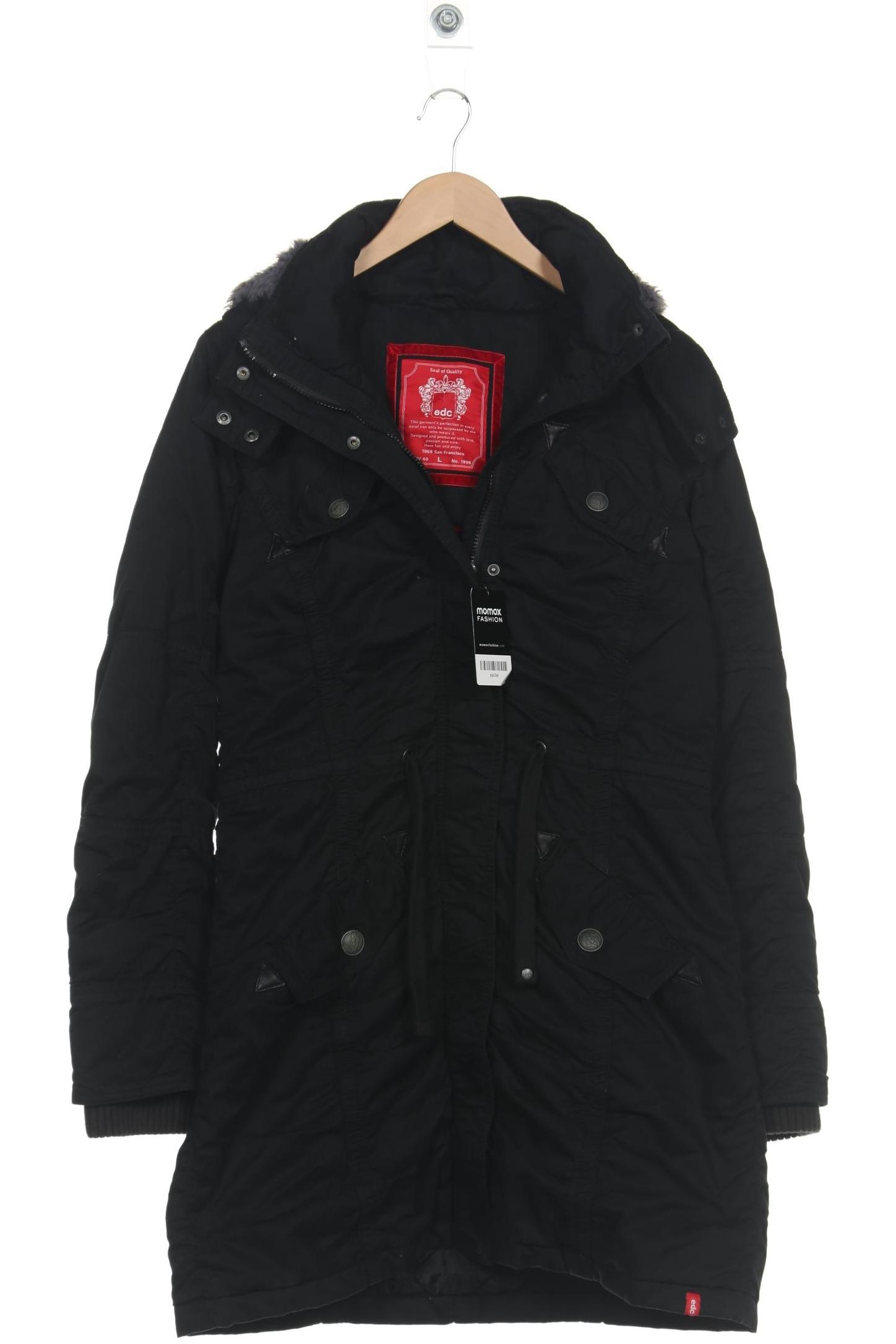 

edc by Esprit Damen Mantel, schwarz, Gr. 42