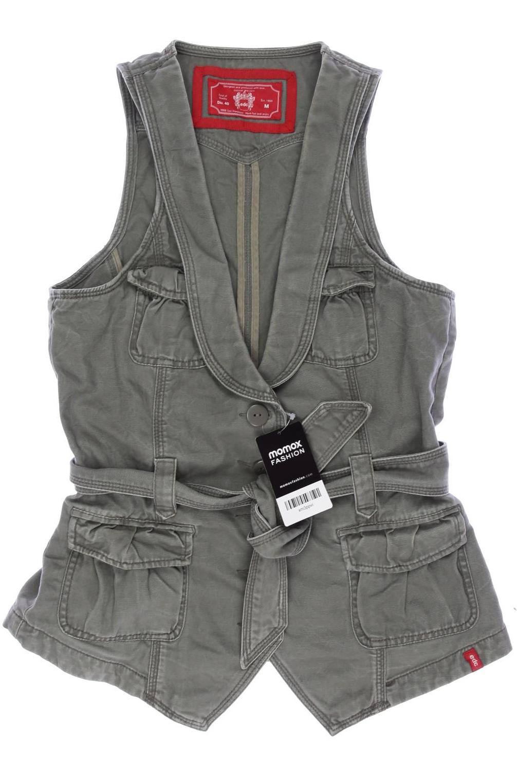 

edc by Esprit Damen Weste, grün, Gr. 38