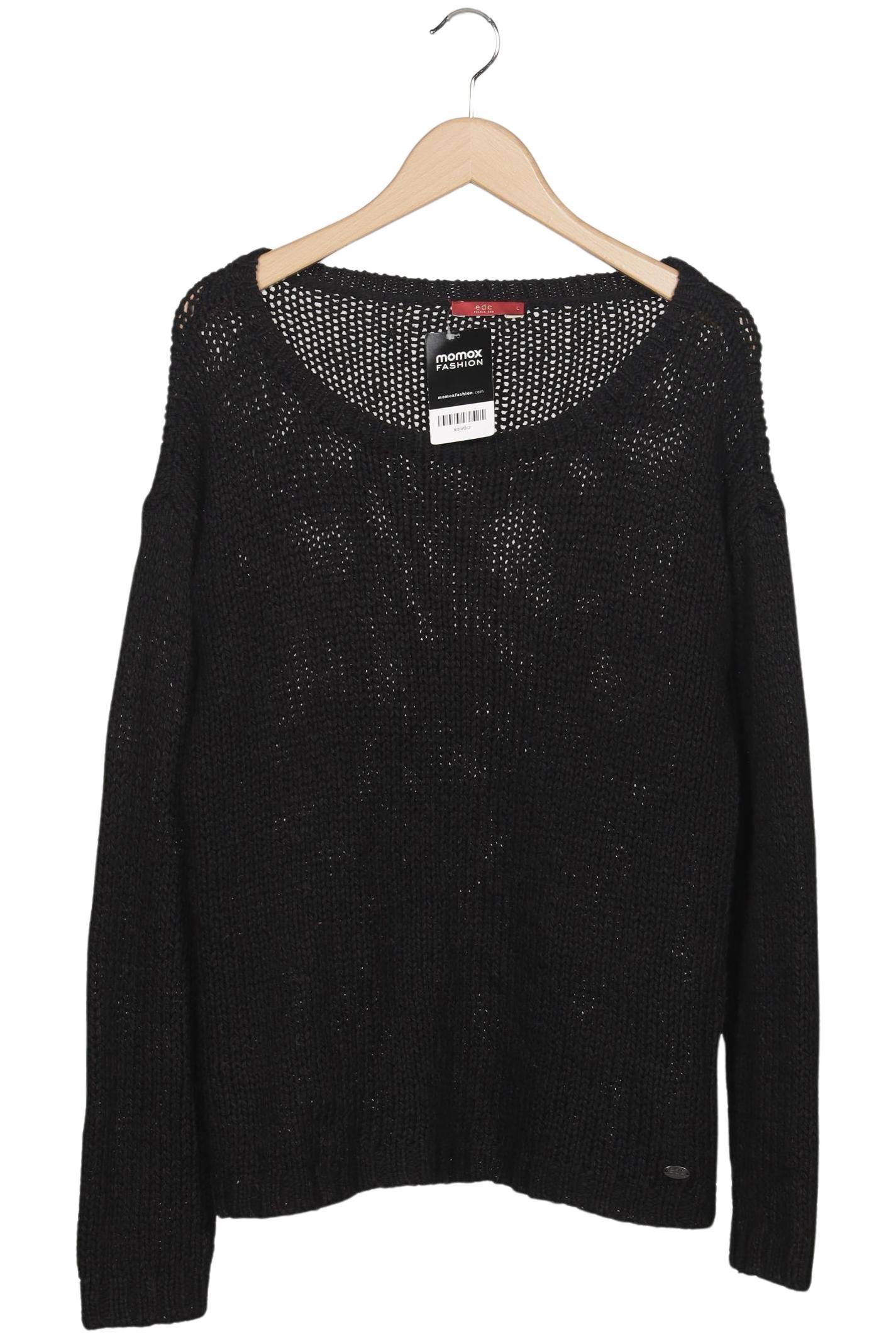 

edc by Esprit Damen Pullover, schwarz, Gr. 42