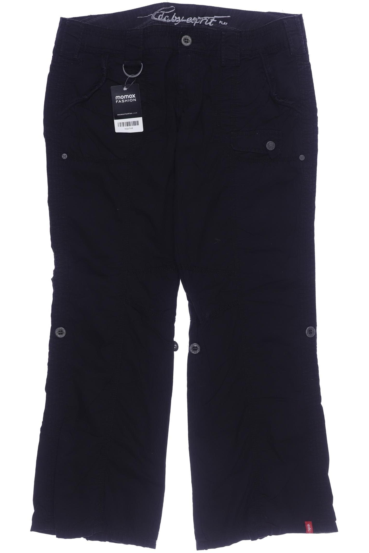 

edc by Esprit Damen Stoffhose, schwarz, Gr. 42
