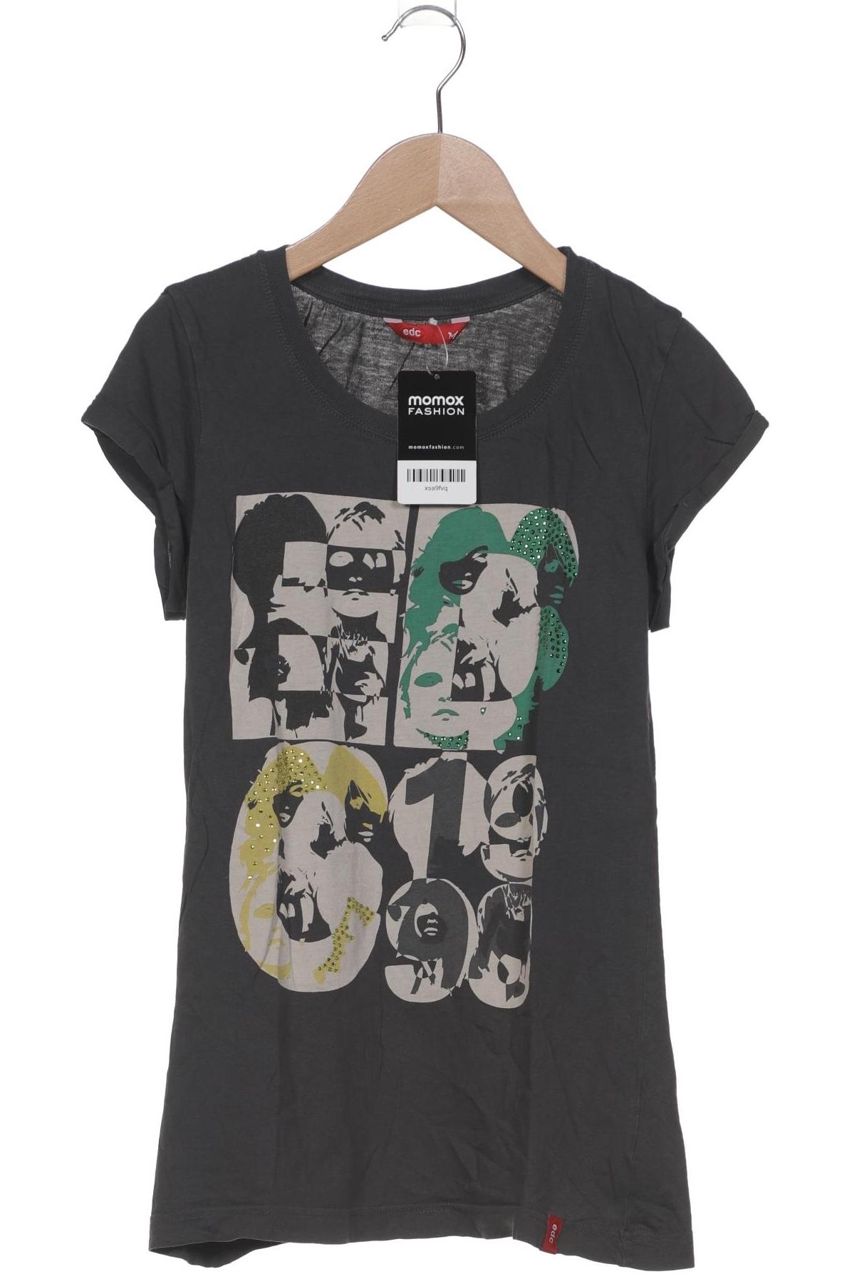

edc by Esprit Damen T-Shirt, grau, Gr. 38