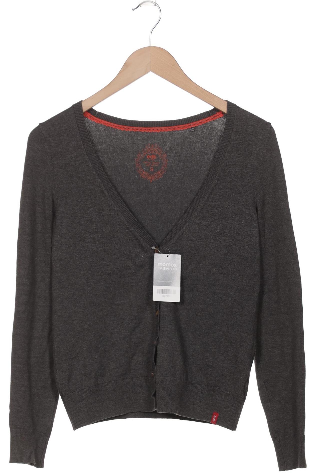 

edc by Esprit Damen Strickjacke, grau, Gr. 36