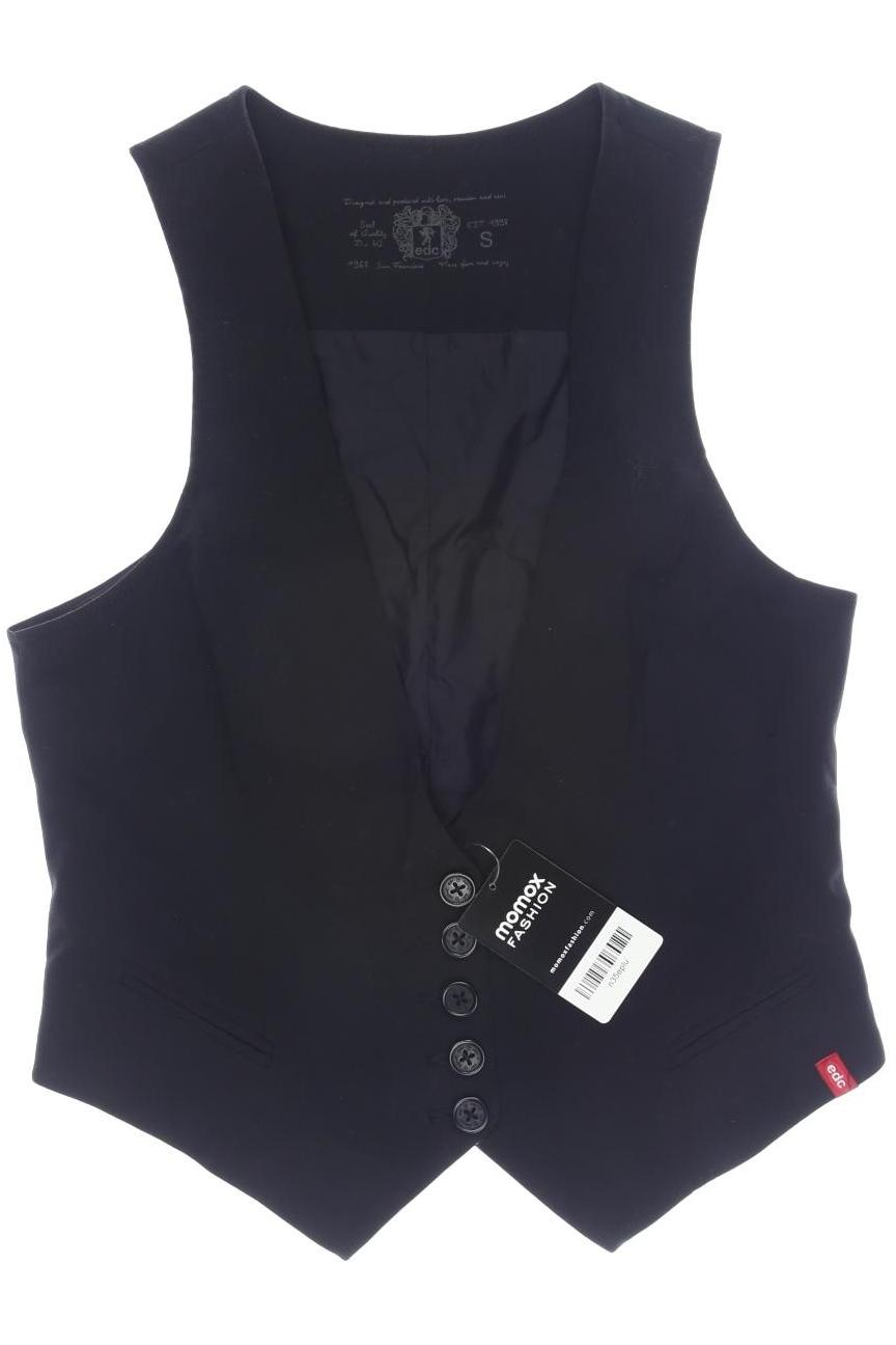 

edc by Esprit Damen Weste, schwarz, Gr. 36