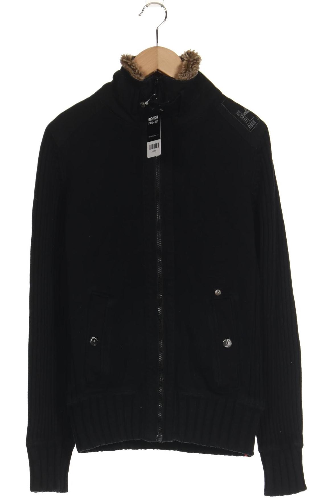 

edc by Esprit Herren Strickjacke, schwarz, Gr. 46