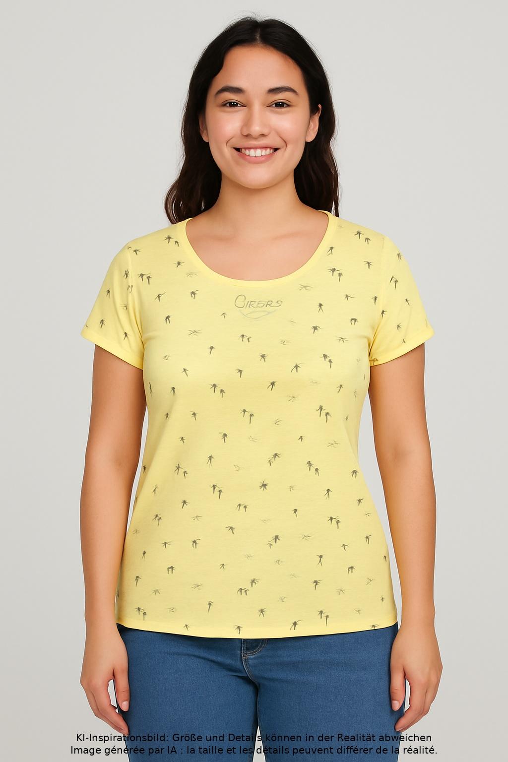 

edc by Esprit Damen T-Shirt, gelb, Gr. 38