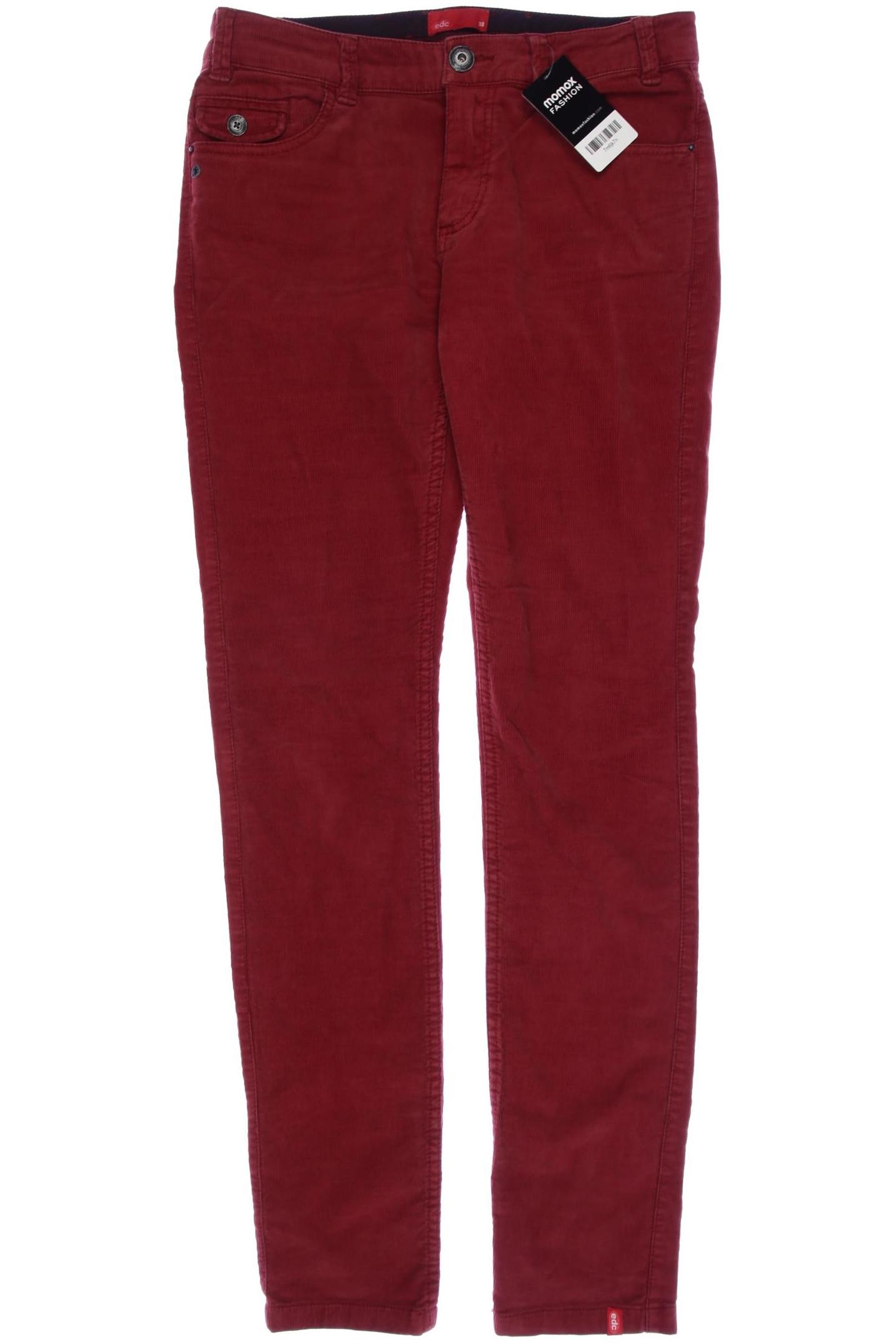 

edc by Esprit Damen Stoffhose, bordeaux, Gr. 38