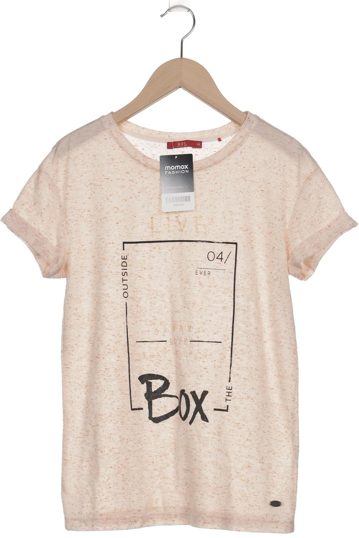 

edc by Esprit Damen T-Shirt, beige, Gr. 34