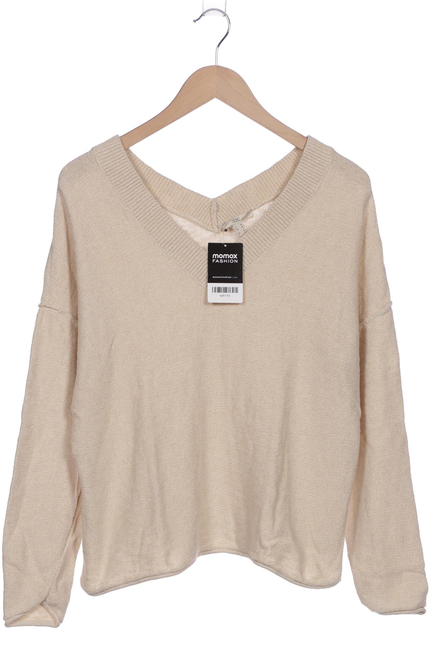 

edc by Esprit Damen Pullover, beige, Gr. 38