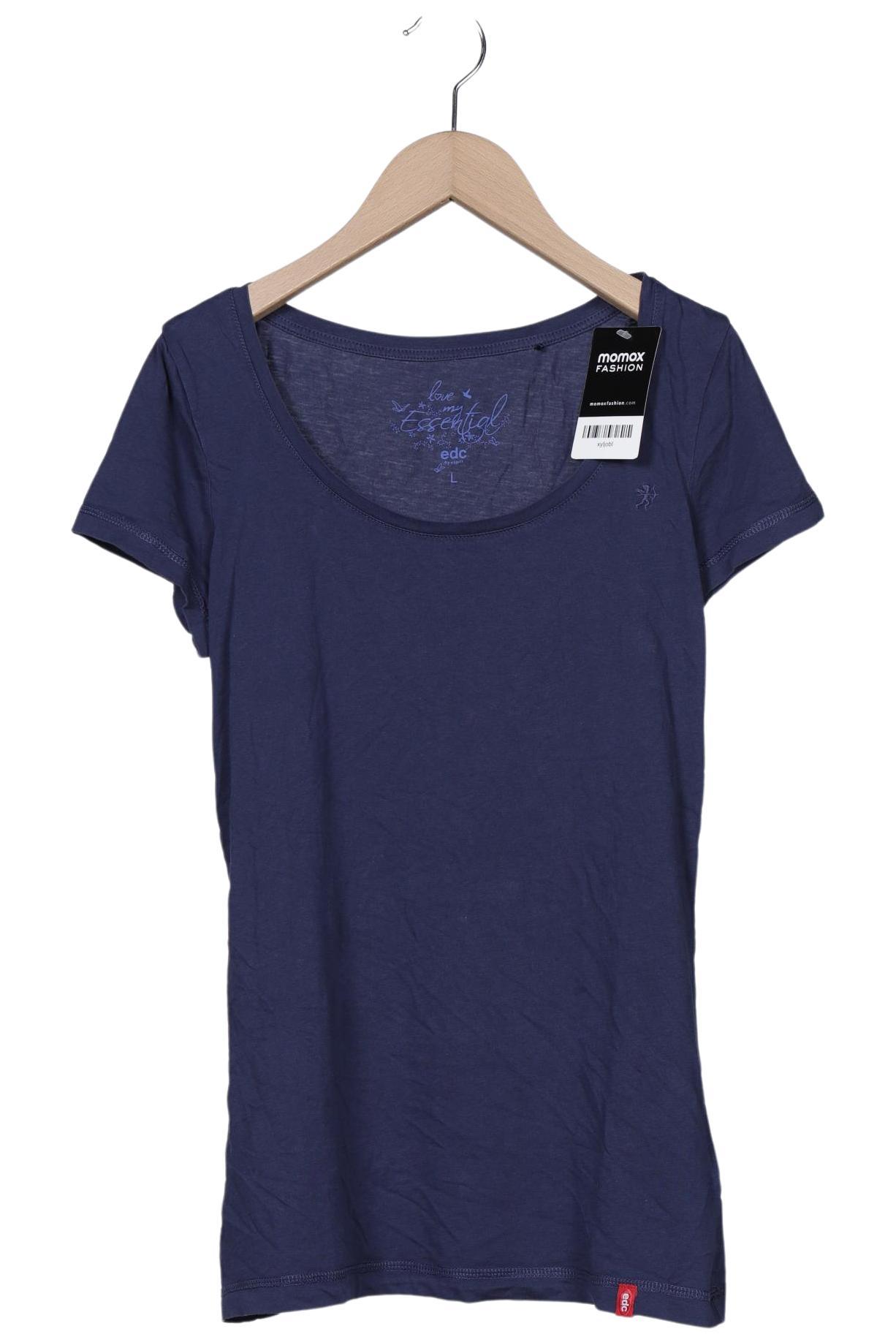 

edc by Esprit Damen T-Shirt, marineblau, Gr. 42