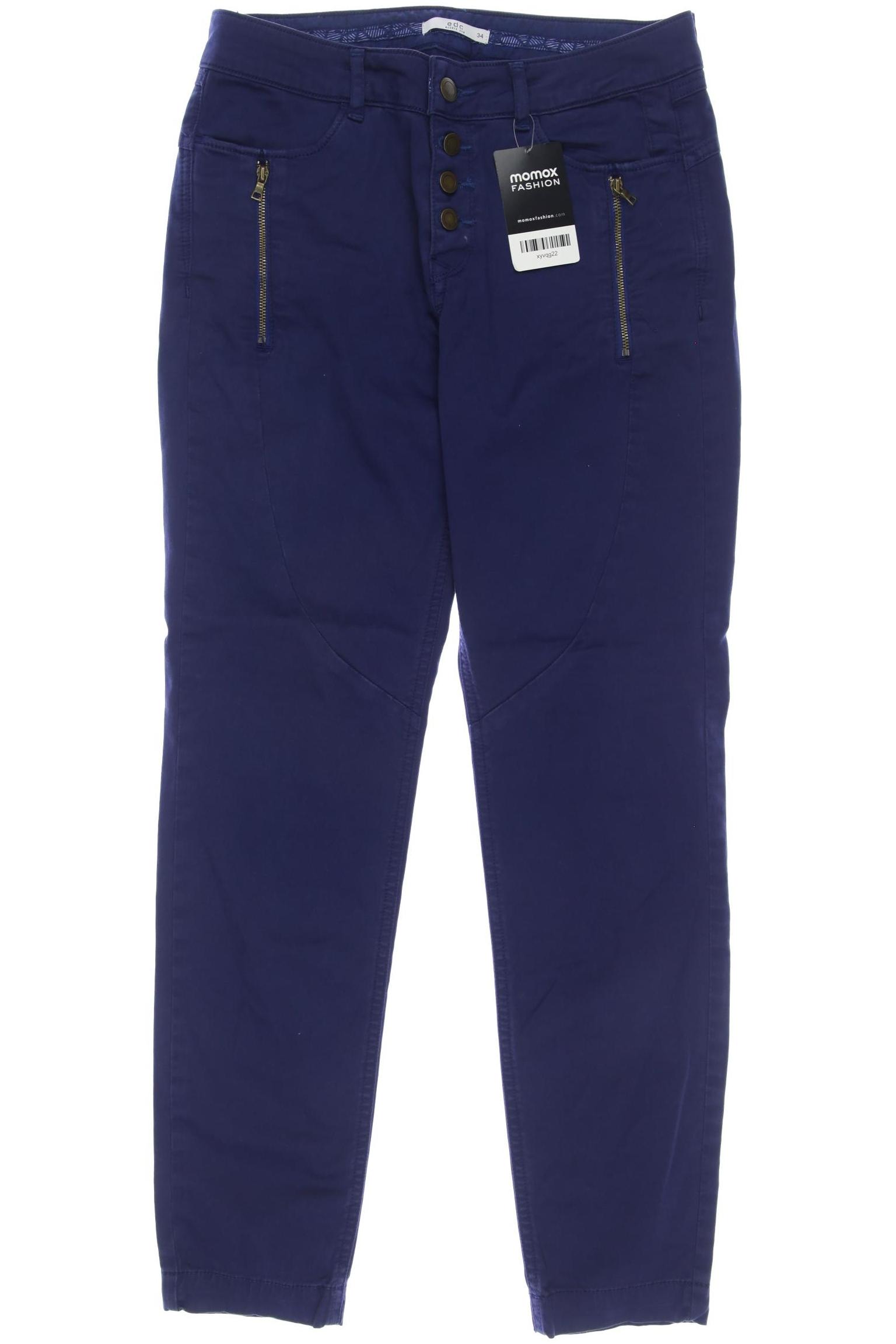 

edc by Esprit Damen Stoffhose, marineblau, Gr. 34