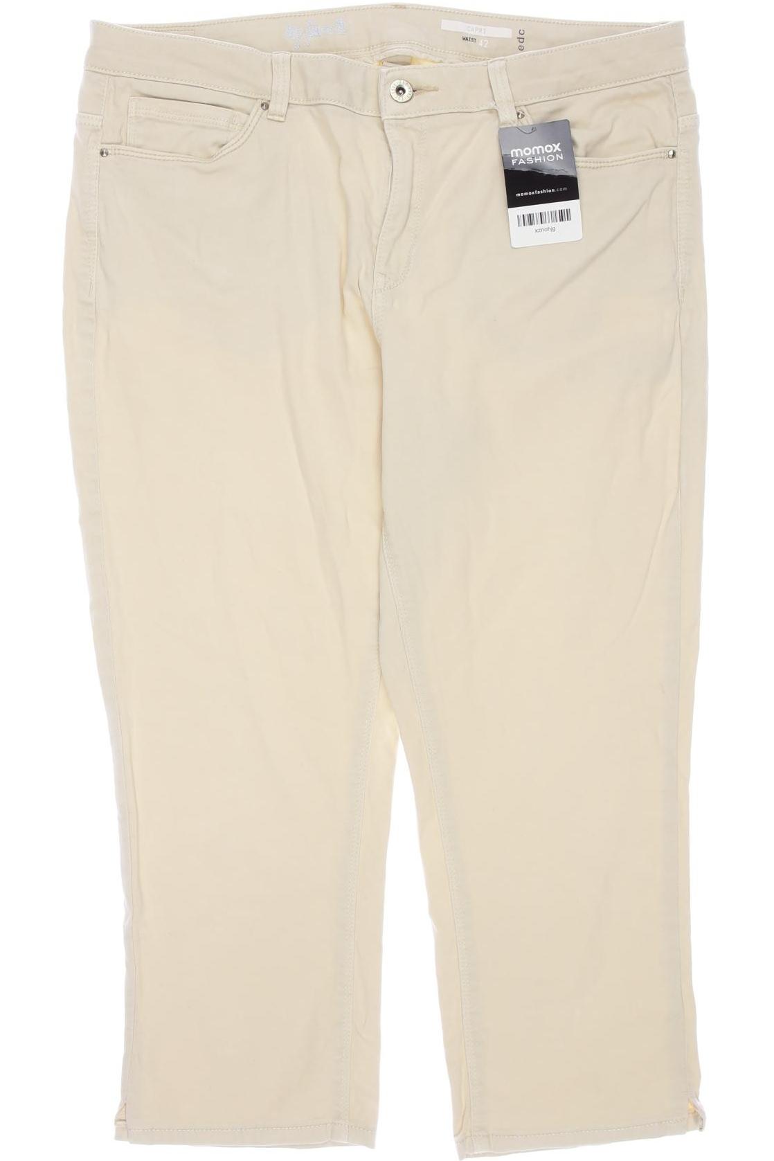 

edc by Esprit Damen Stoffhose, beige, Gr. 42