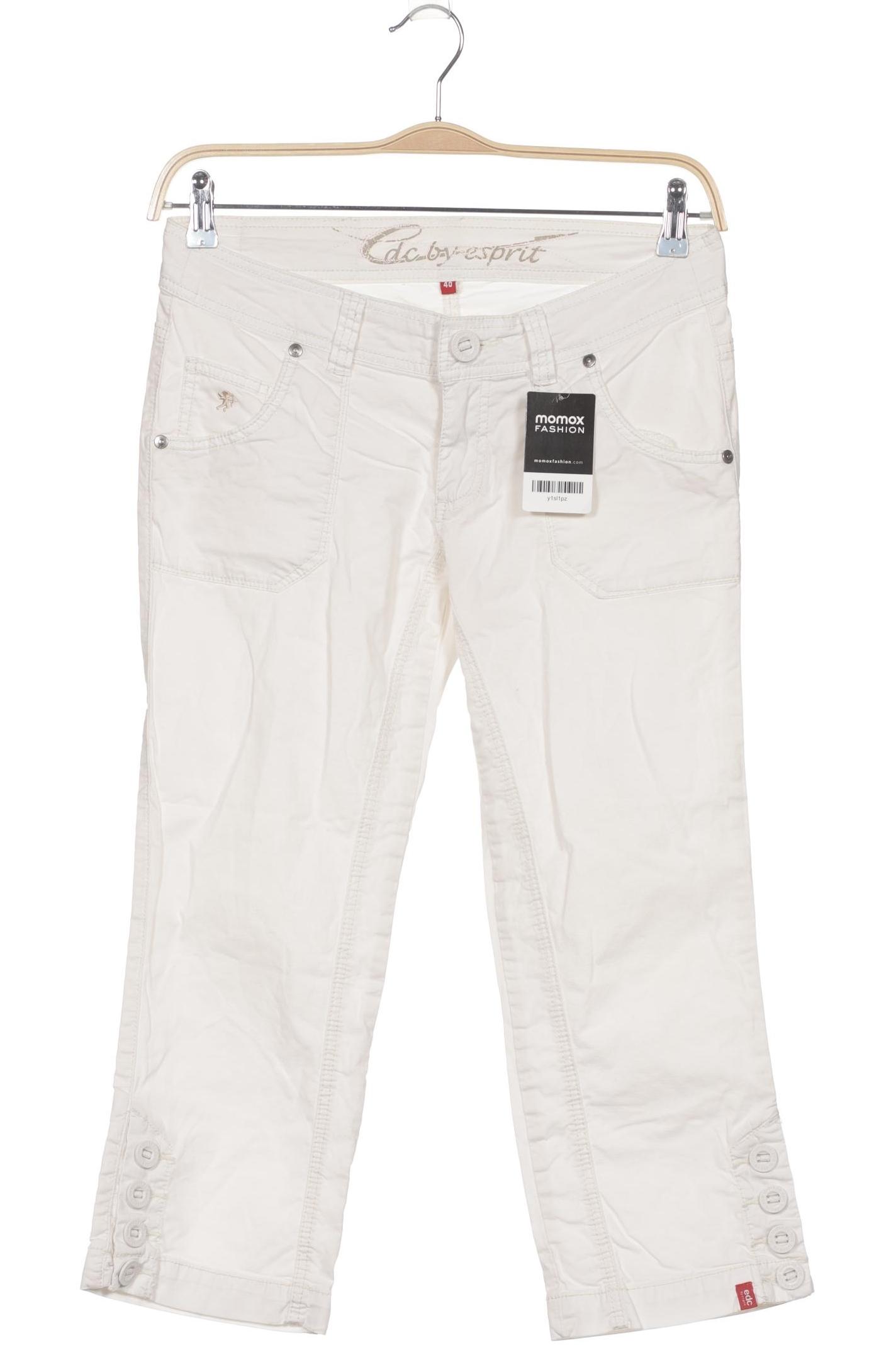 

edc by Esprit Damen Stoffhose, weiß, Gr. 40
