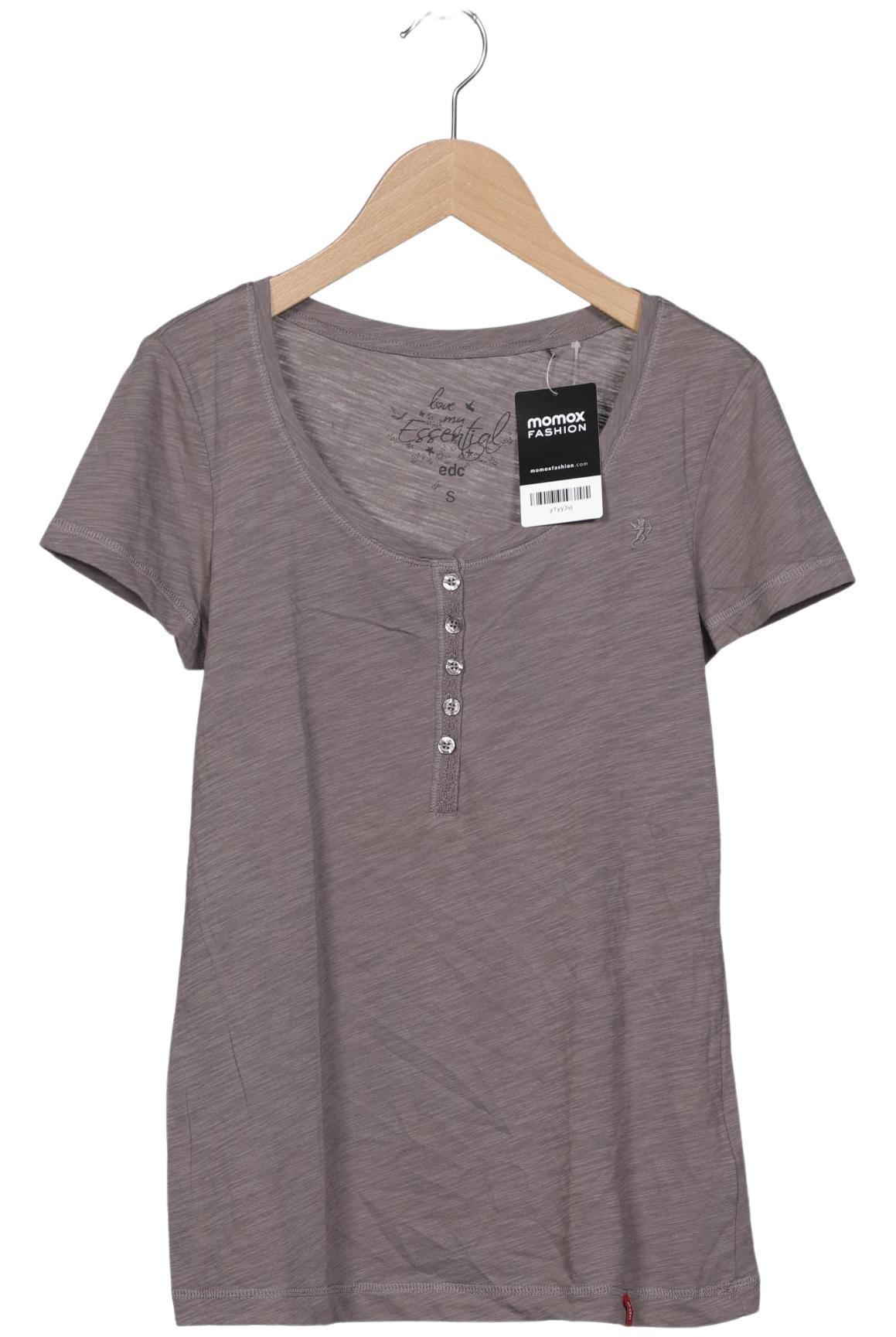 

edc by Esprit Damen T-Shirt, grau, Gr. 36