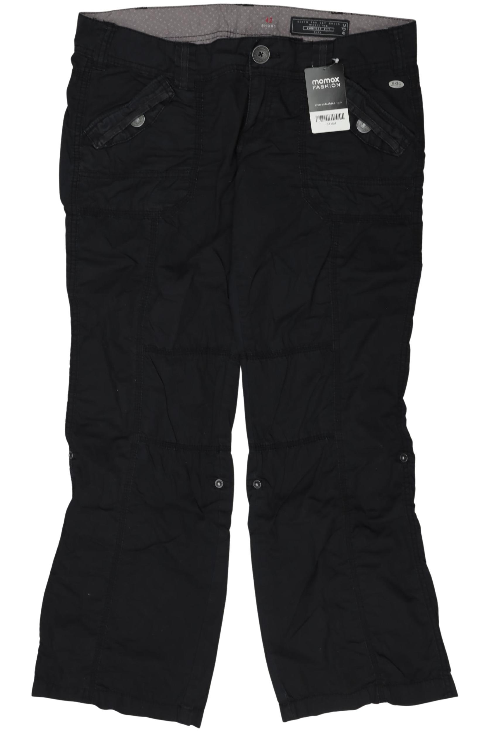 

edc by Esprit Damen Stoffhose, schwarz, Gr. 42