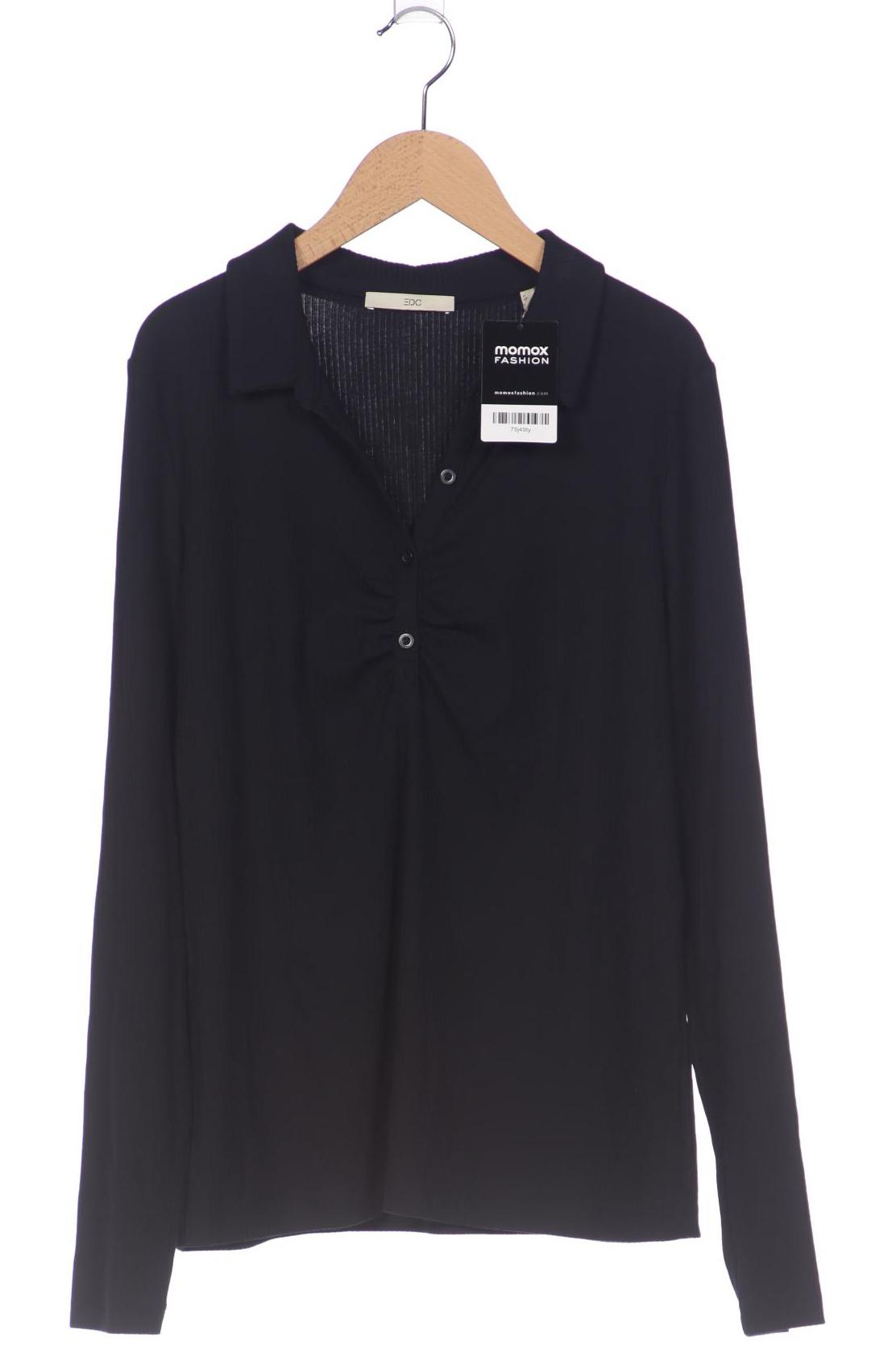 

edc by Esprit Damen Langarmshirt, schwarz, Gr. 44