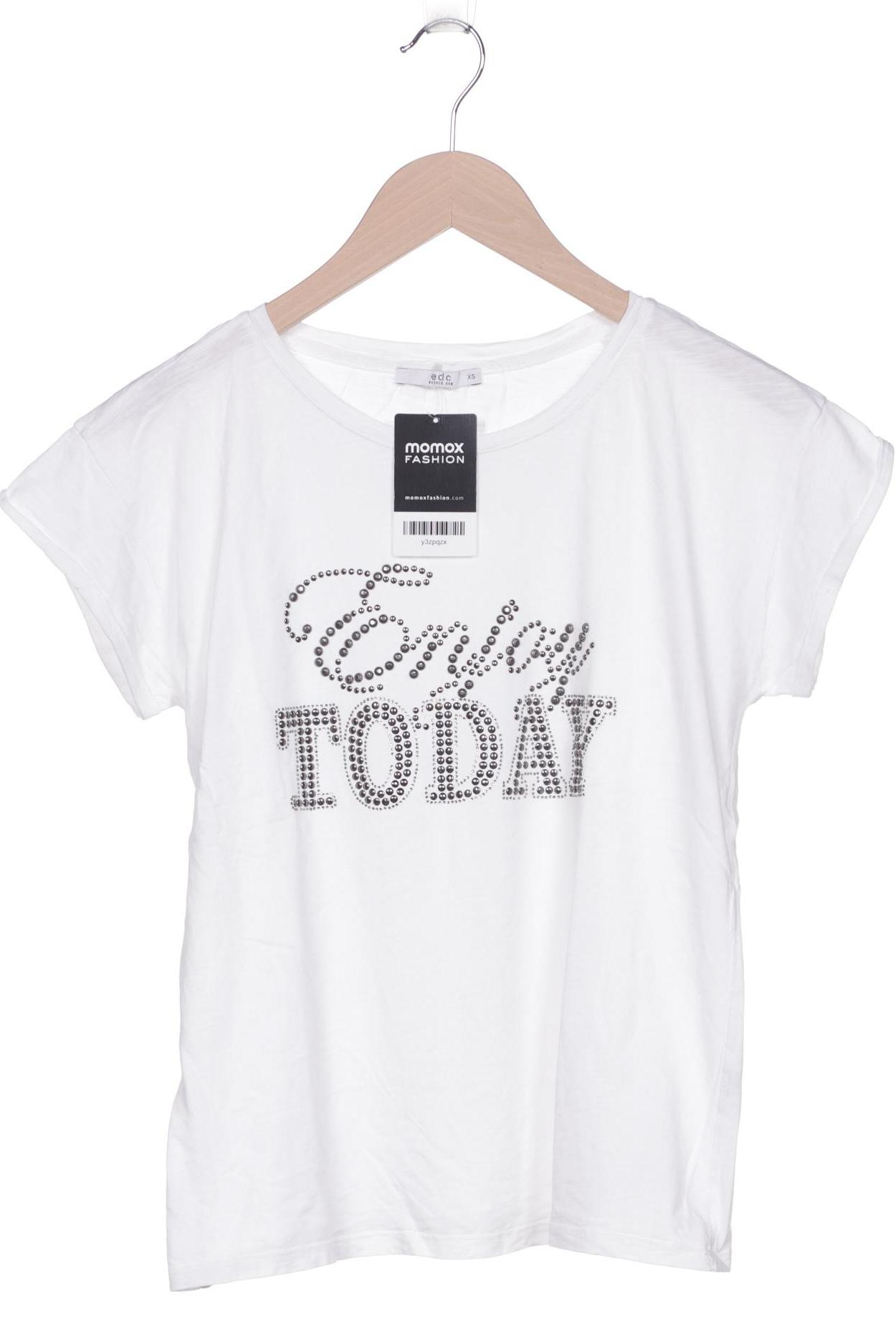 

edc by Esprit Damen T-Shirt, weiß, Gr. 34